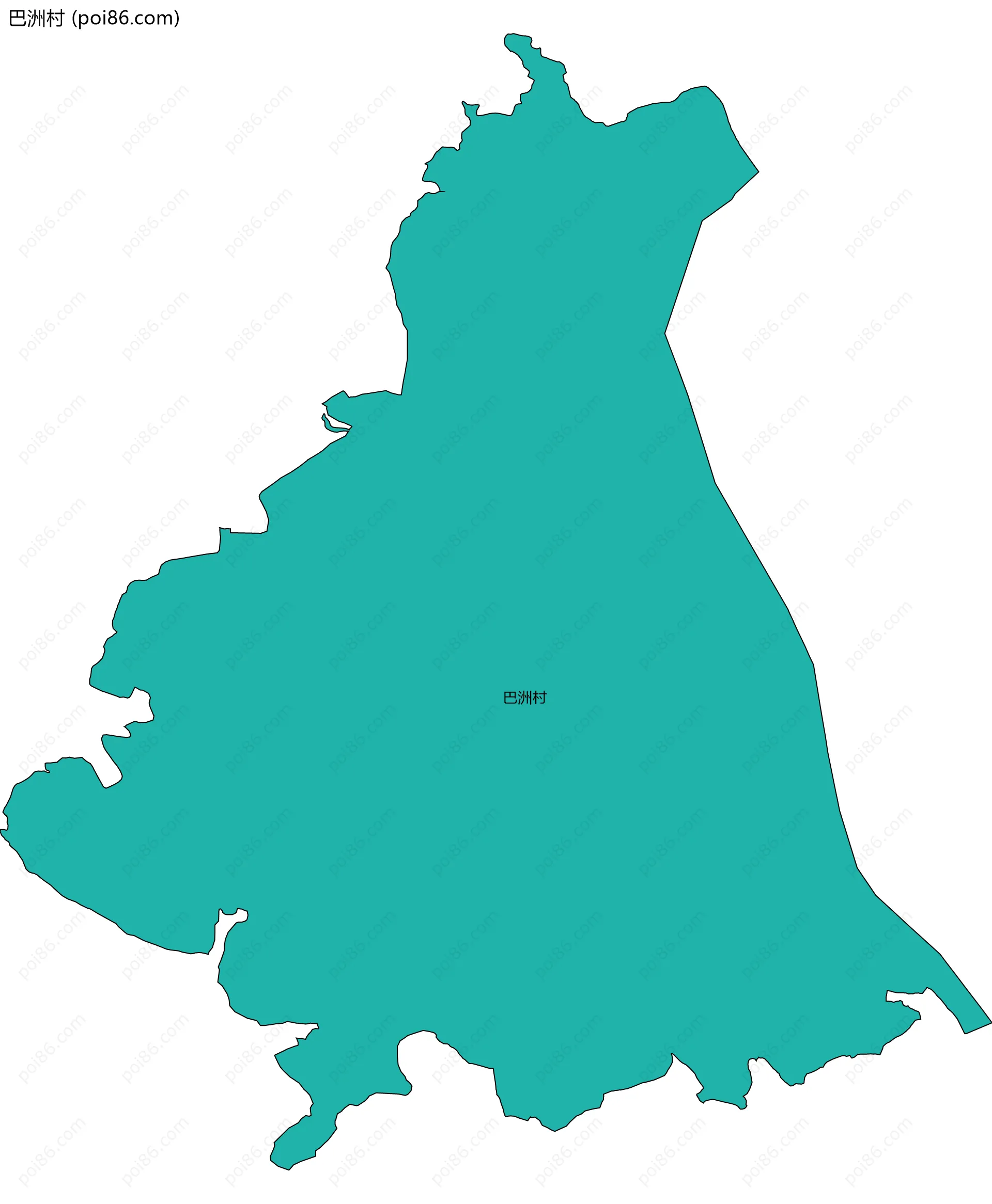 巴洲村边界地图