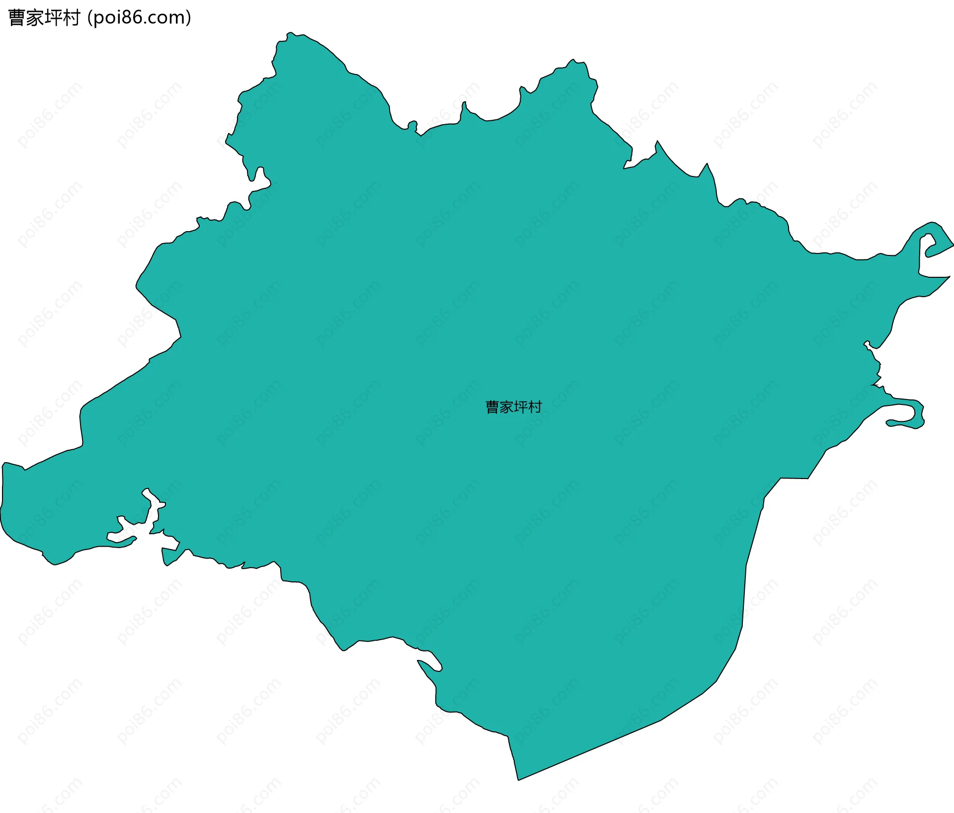 曹家坪村边界地图