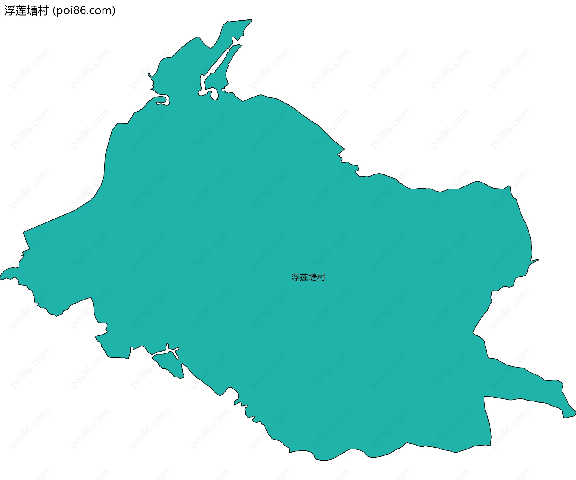 浮莲塘村边界地图