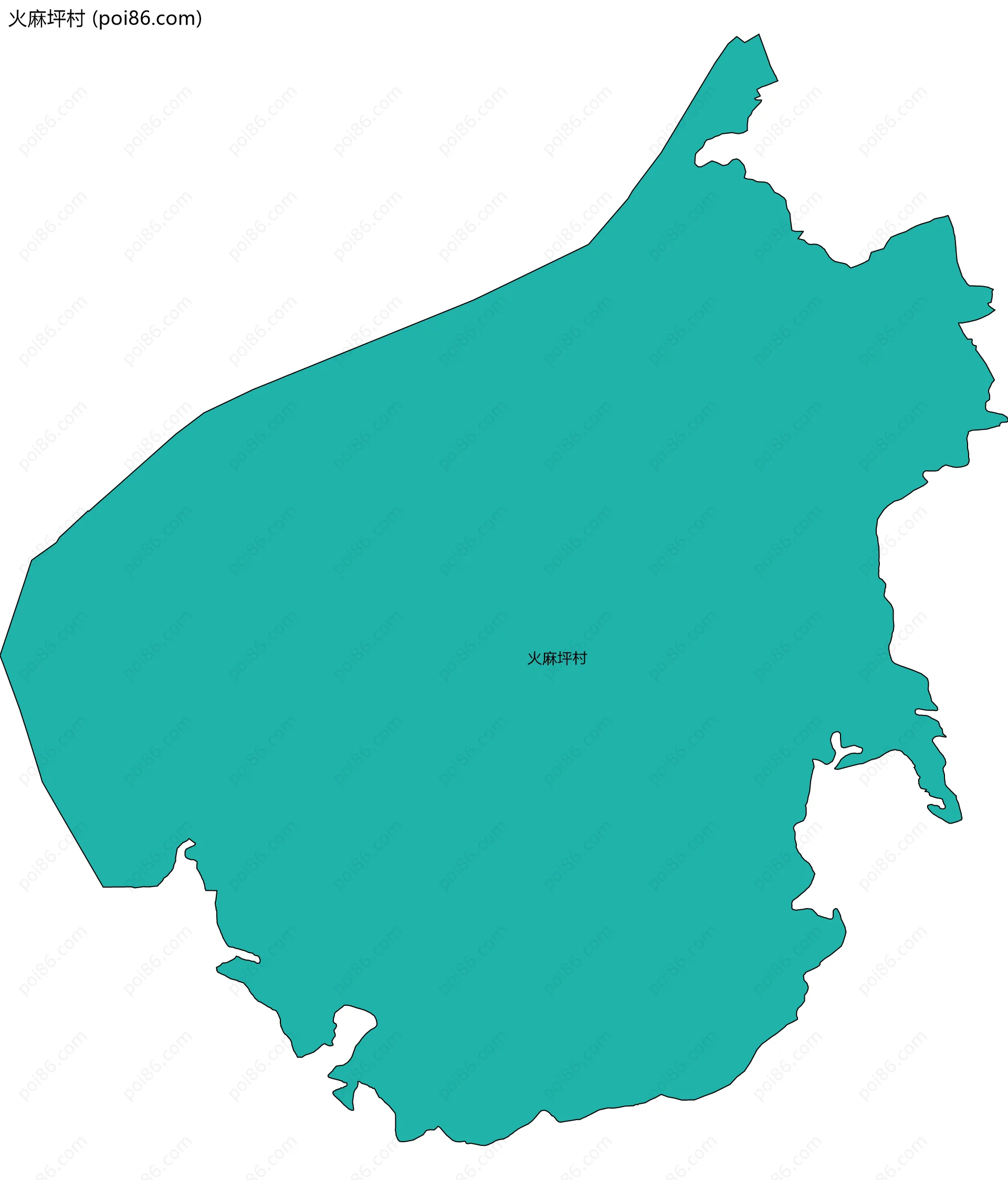 火麻坪村边界地图