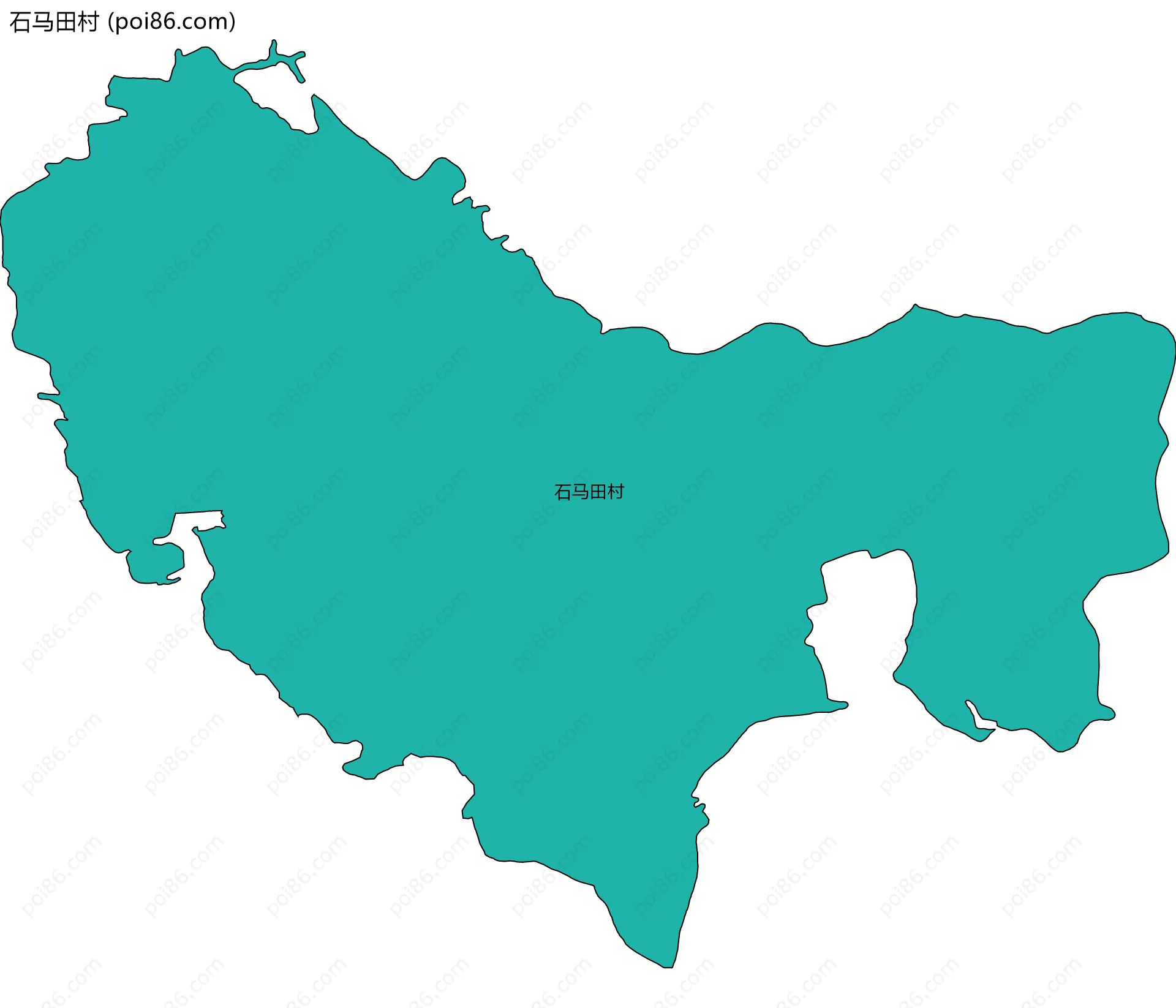 石马田村边界地图