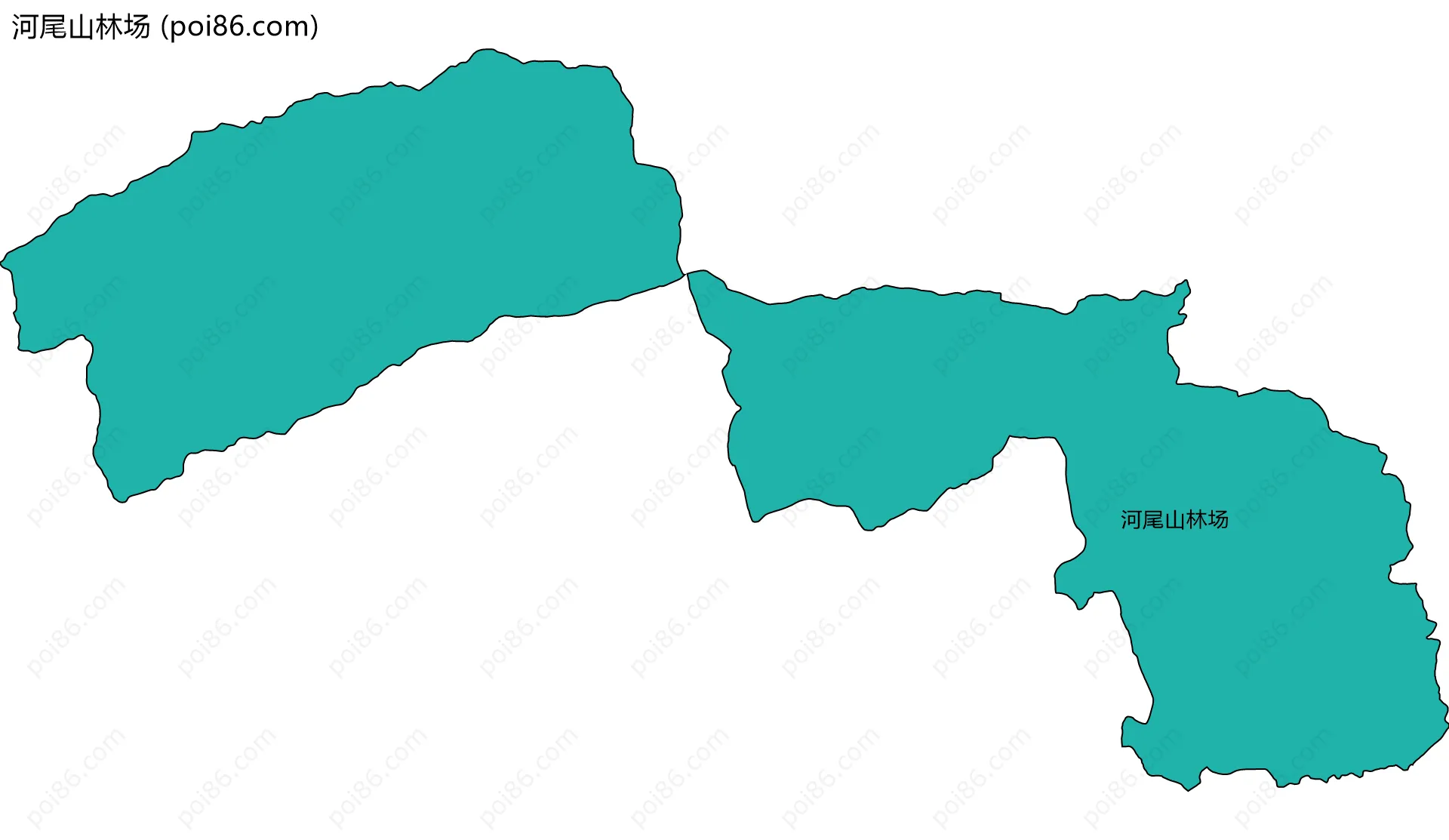 河尾山林场边界地图