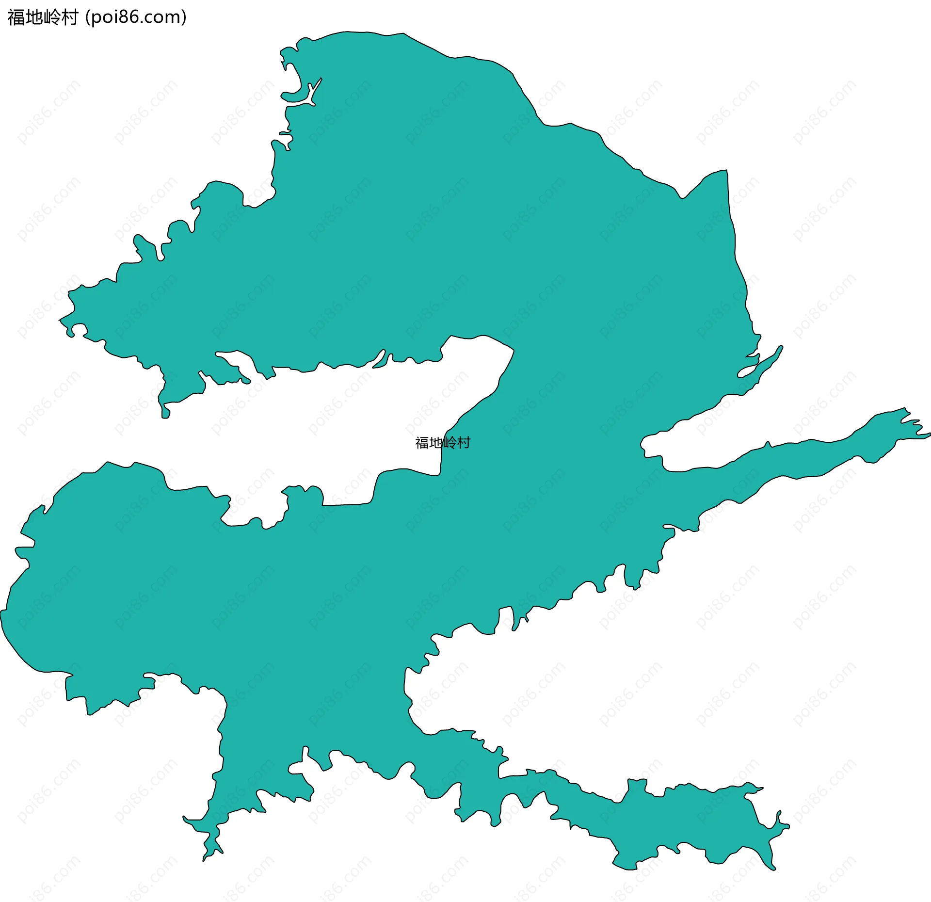 福地岭村边界地图