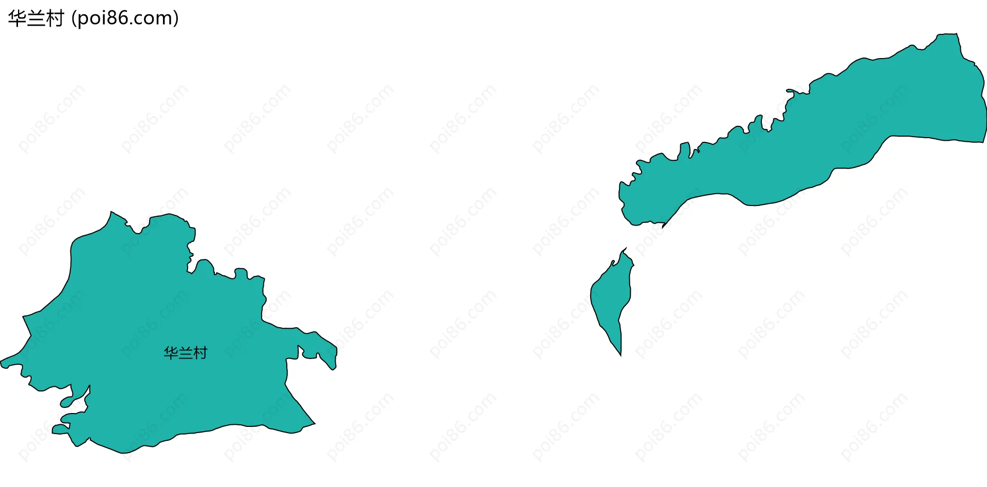 华兰村边界地图