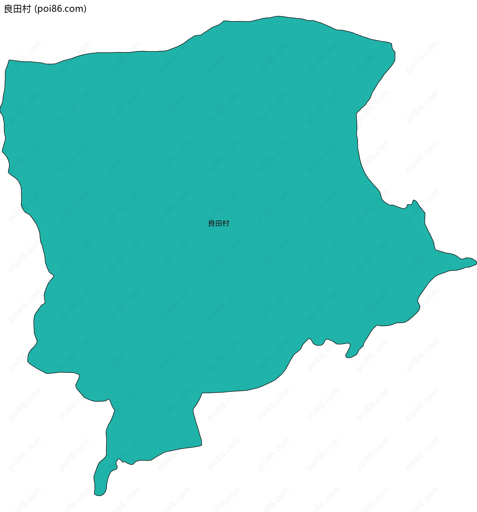 良田村边界地图