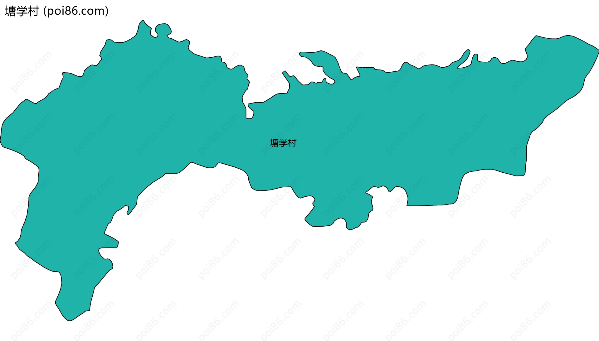 塘学村边界地图