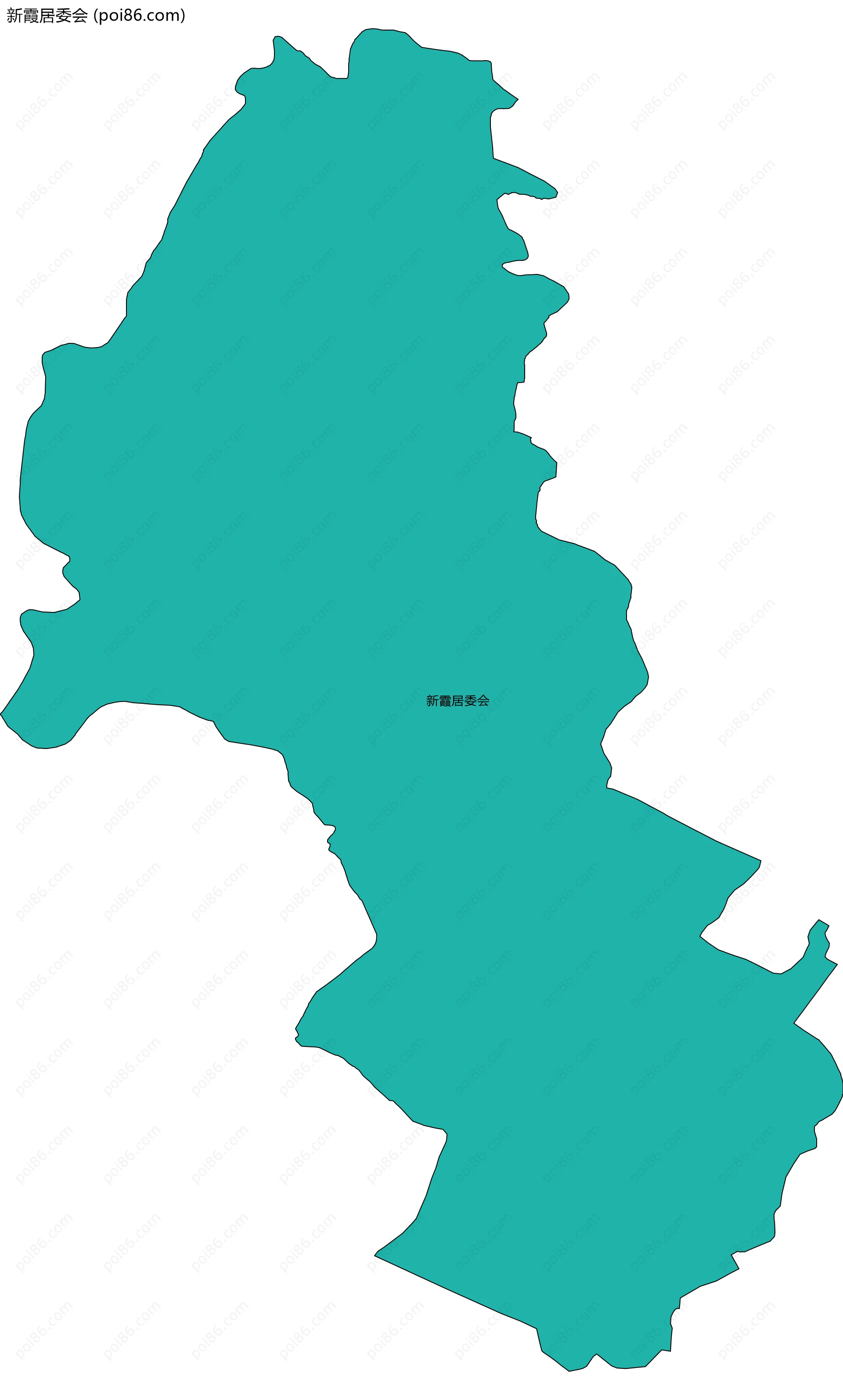 新霞居委会边界地图