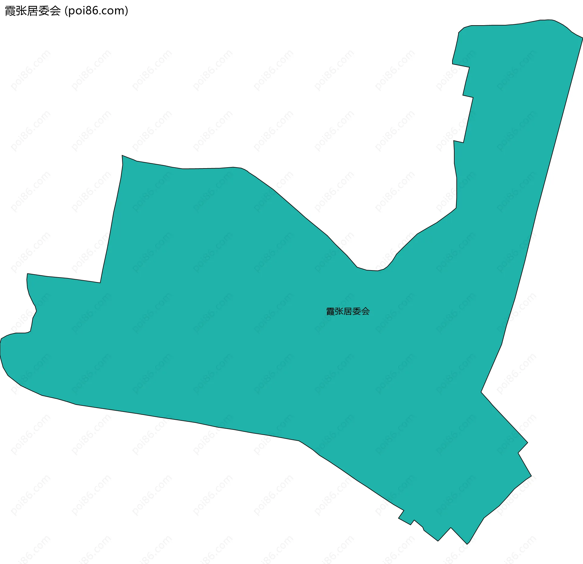 霞张居委会边界地图