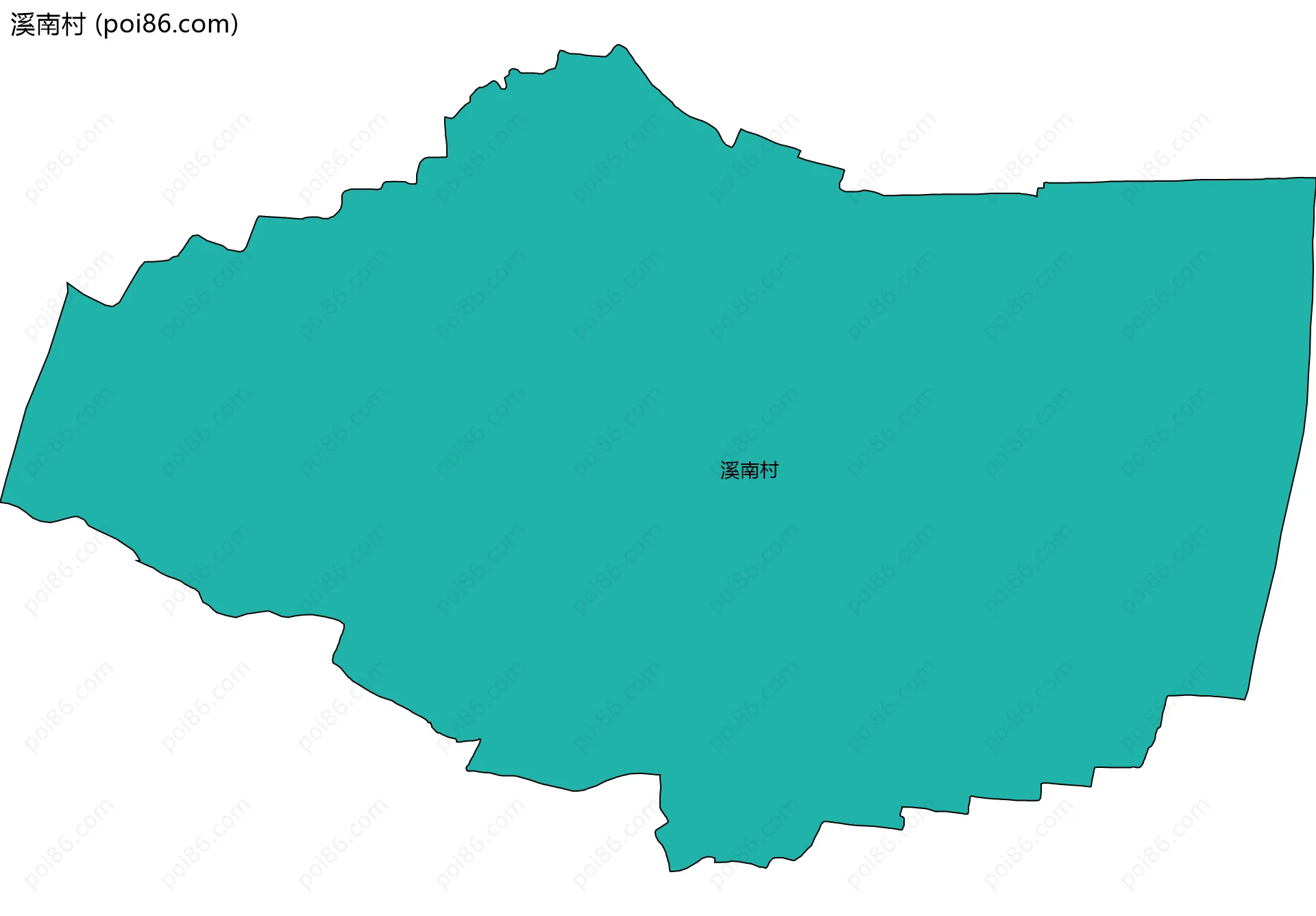 溪南村边界地图
