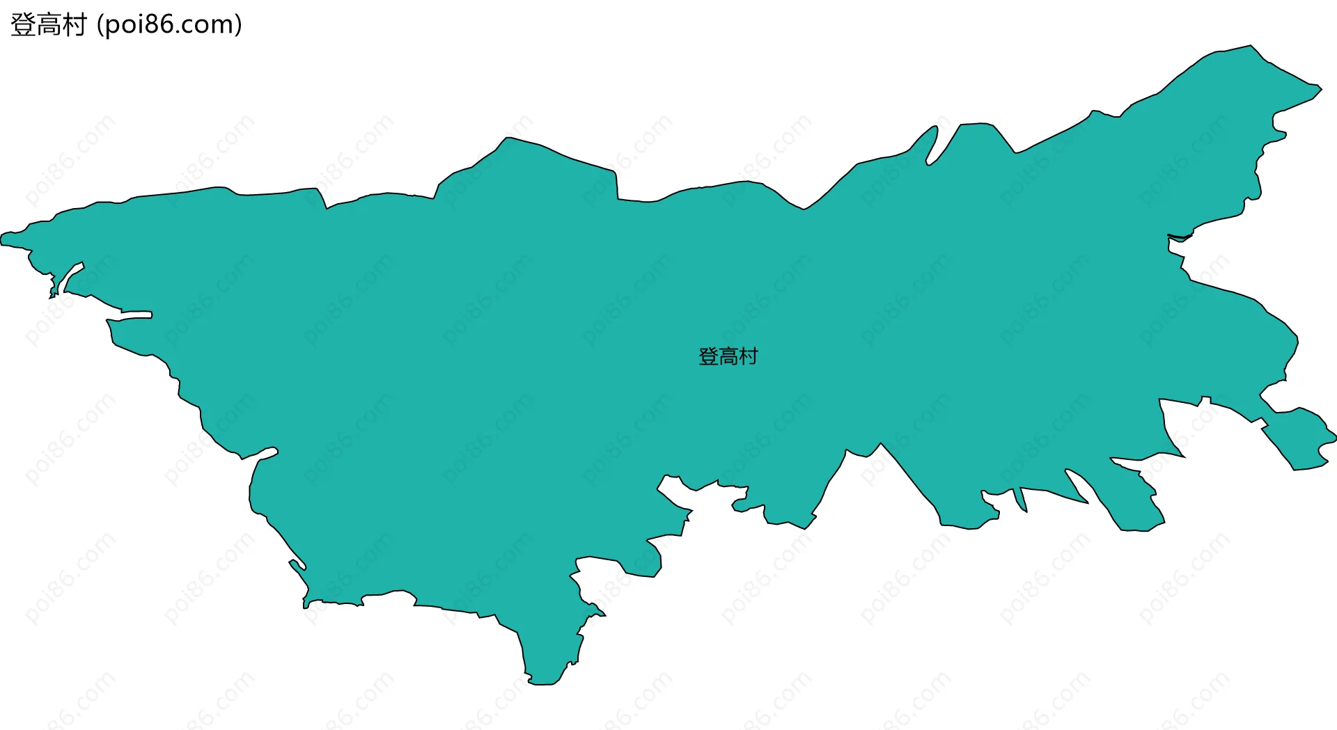 登高村边界地图