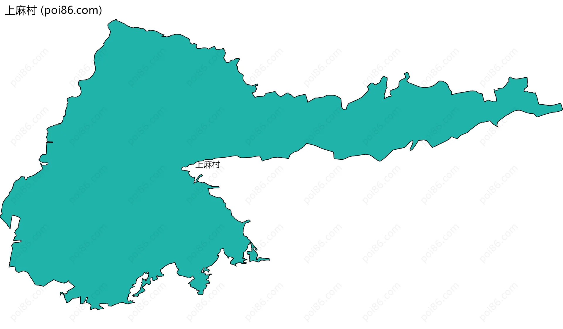 上麻村边界地图