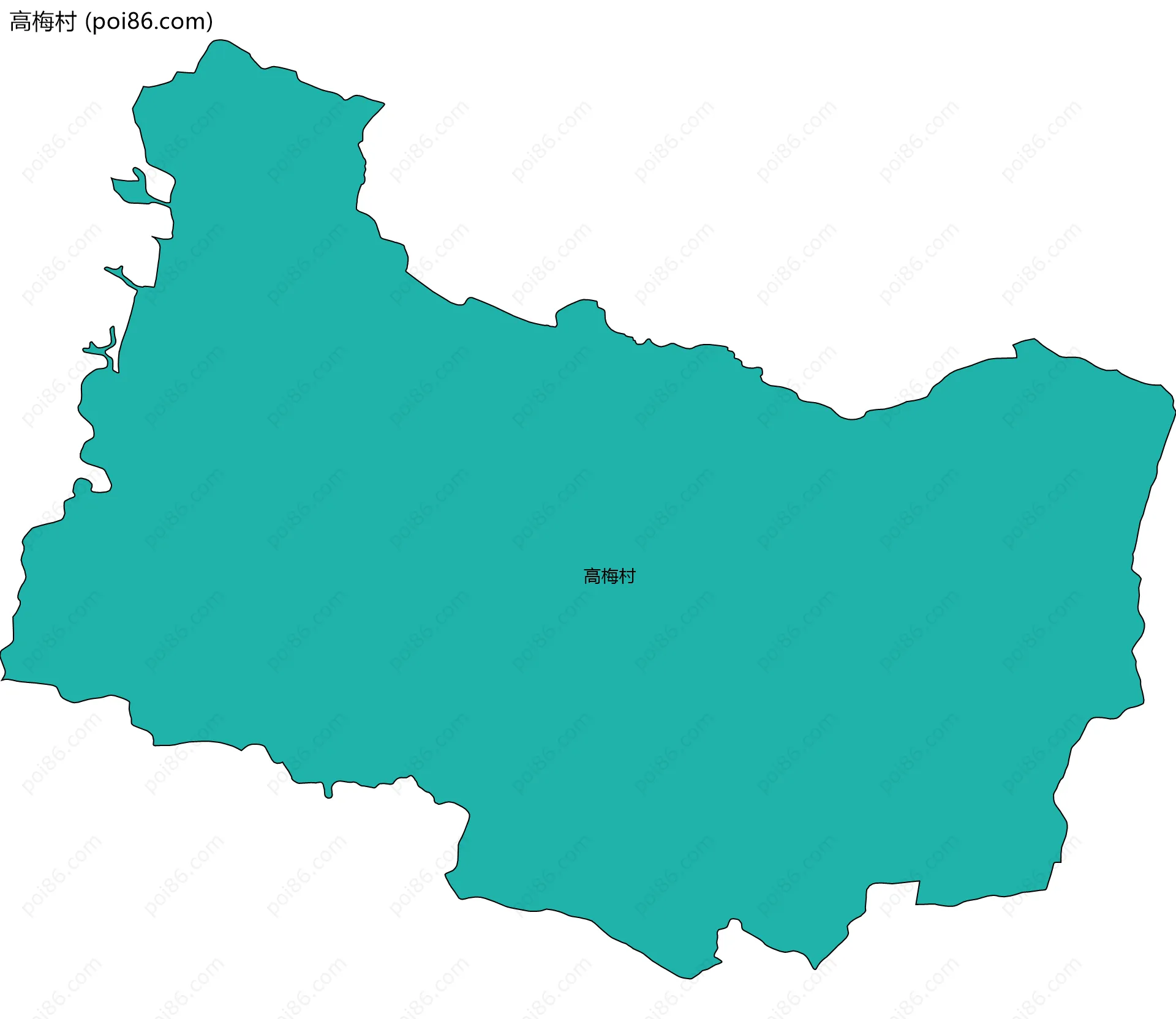 高梅村边界地图