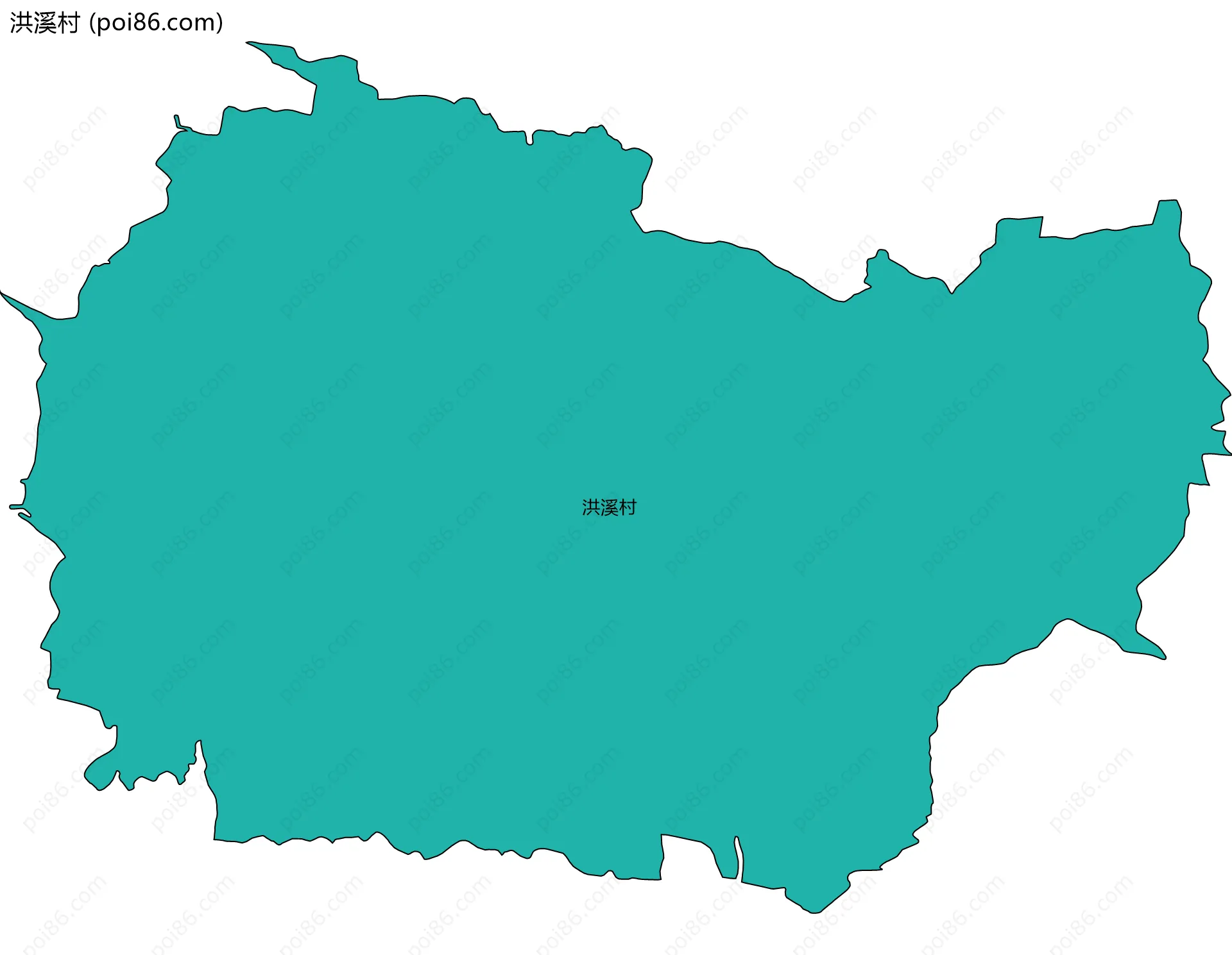 洪溪村边界地图