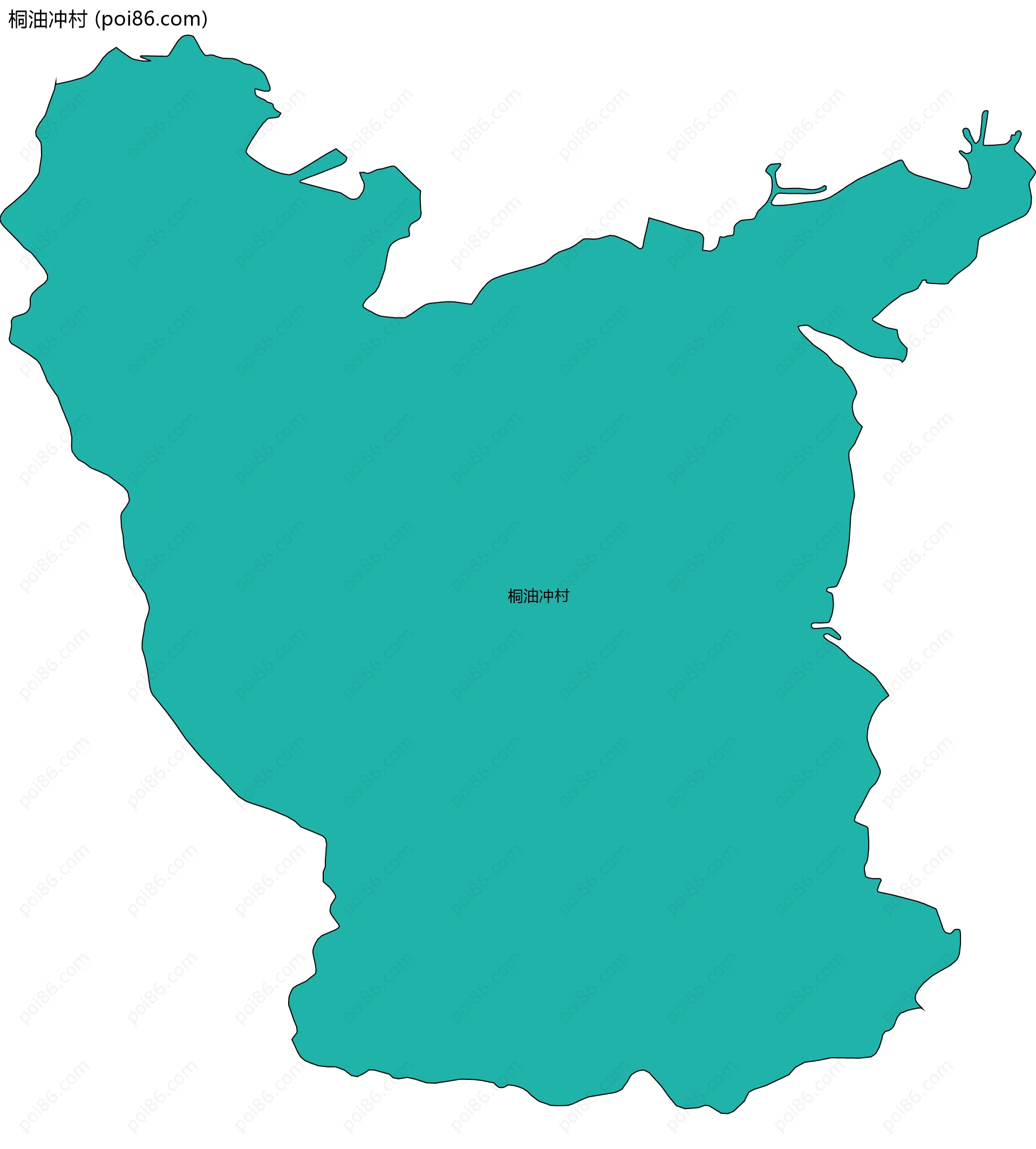 桐油冲村边界地图