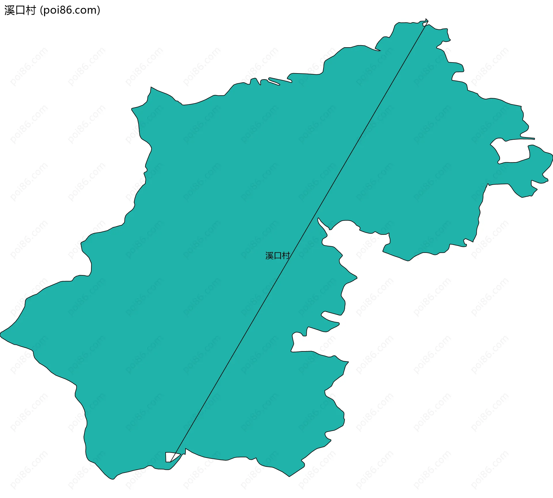 溪口村边界地图