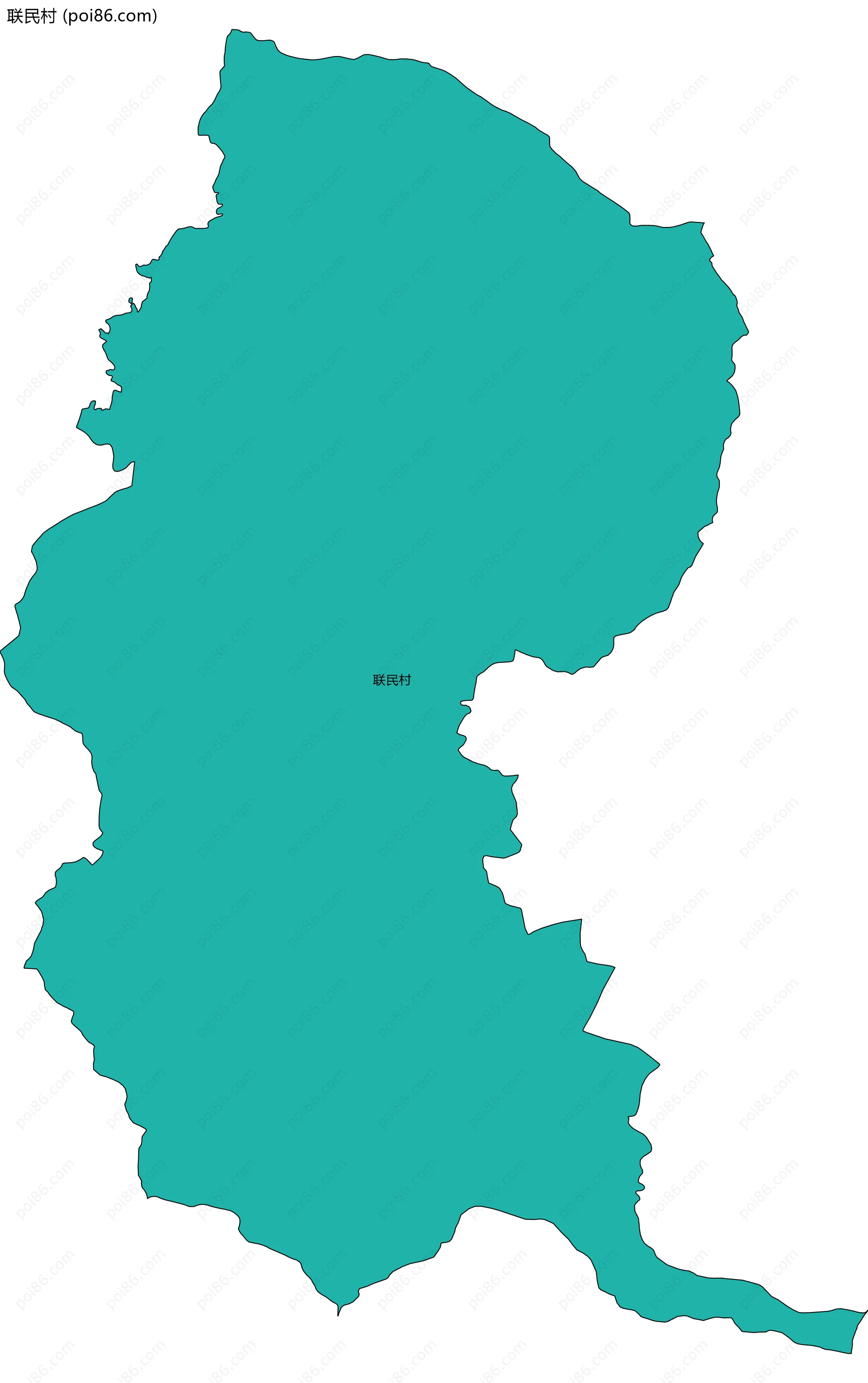 联民村边界地图