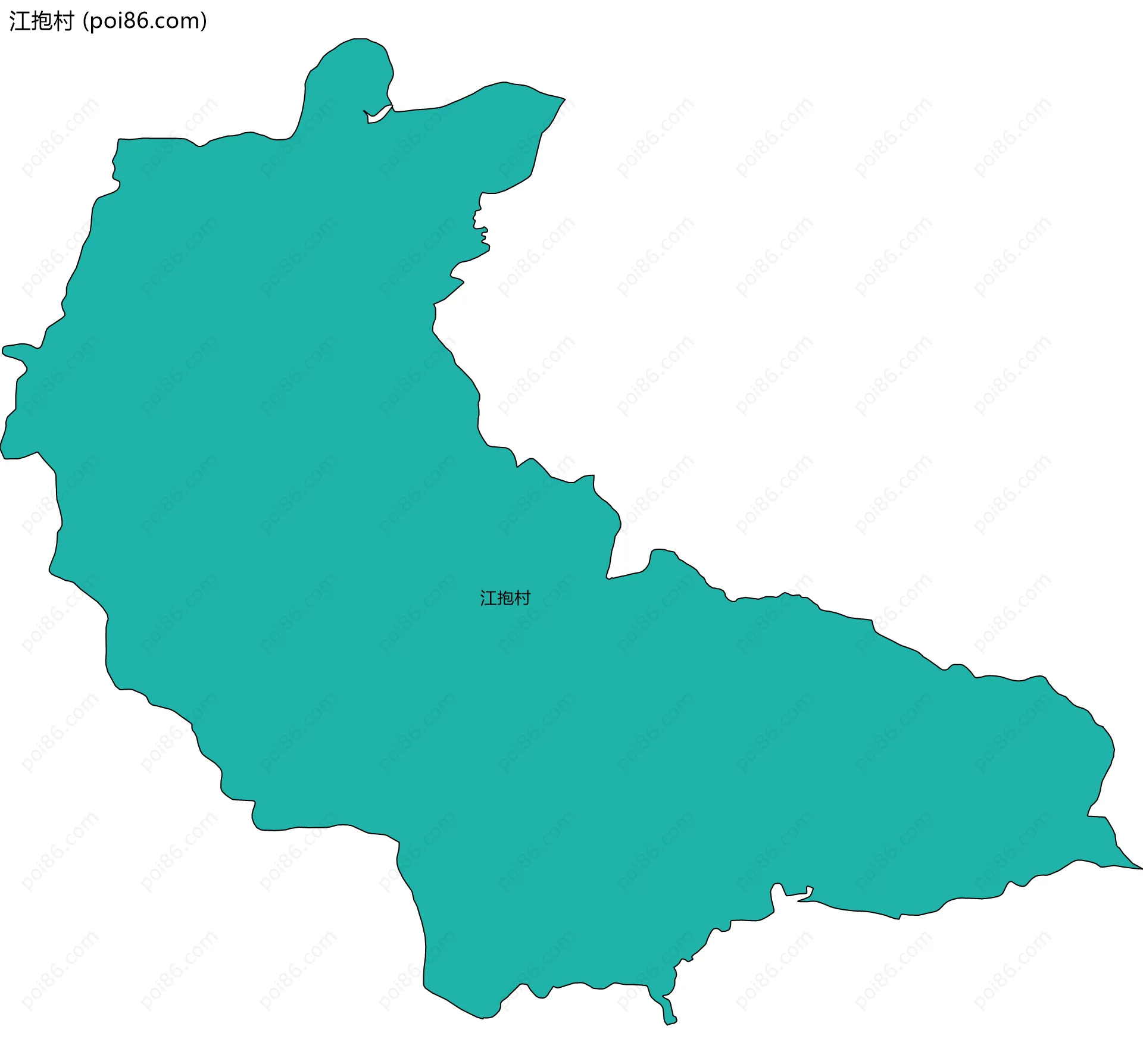 江抱村边界地图