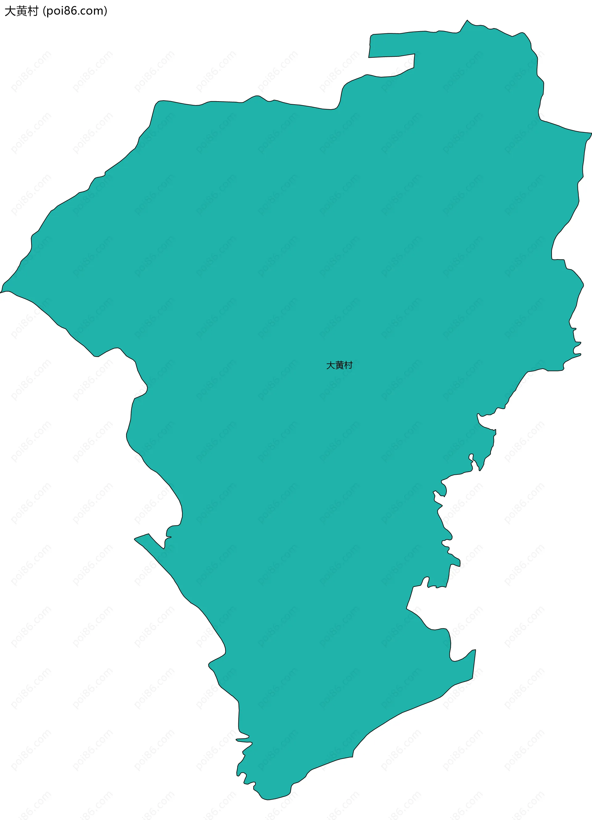 大黄村边界地图