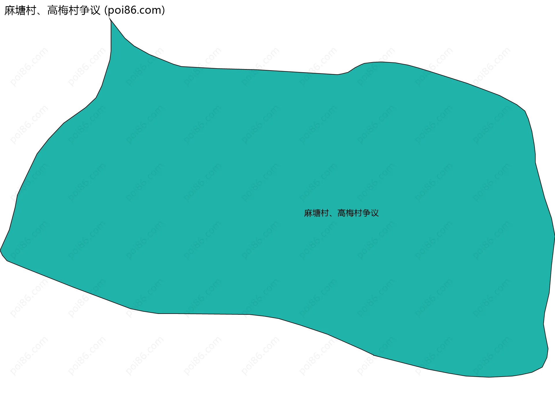 麻塘村、高梅村争议边界地图