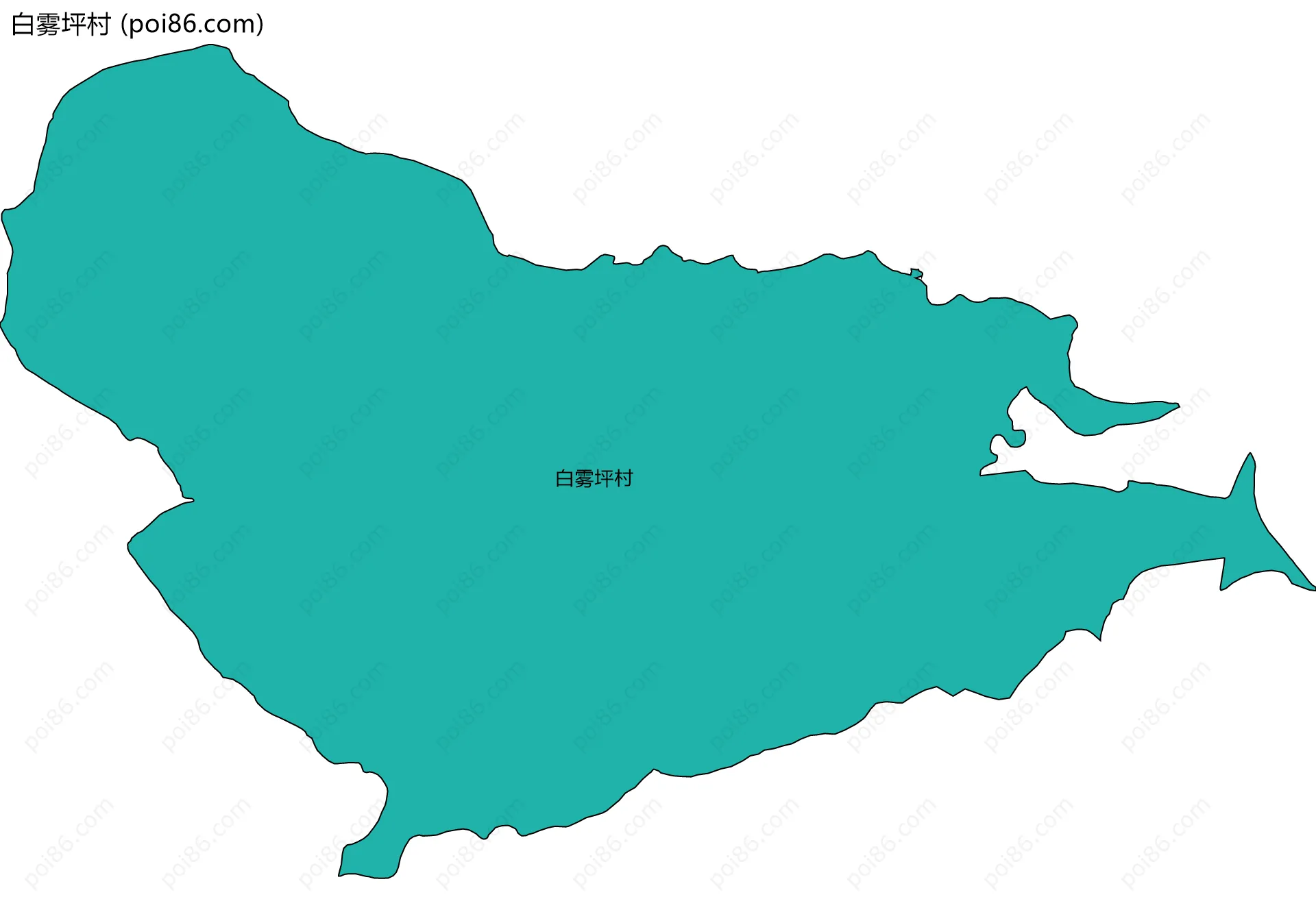 白雾坪村边界地图