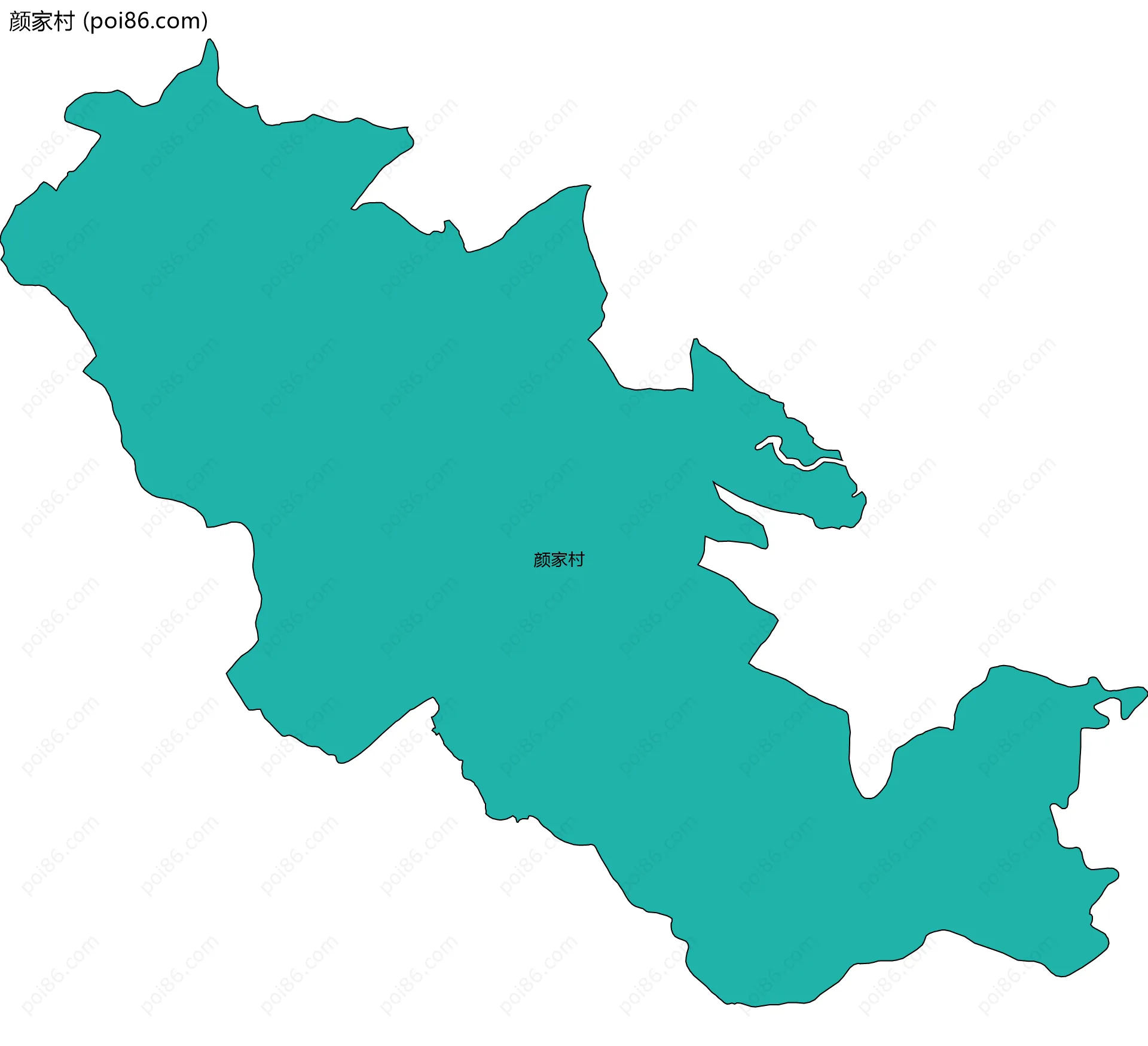 颜家村边界地图
