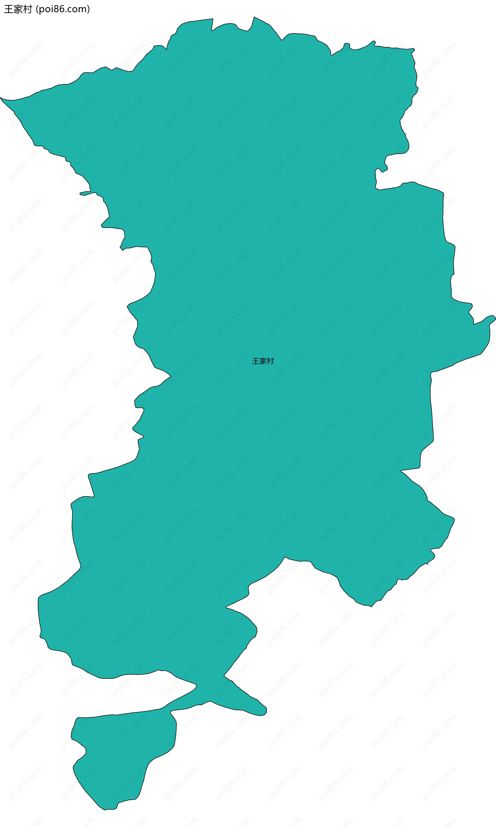 王家村边界地图