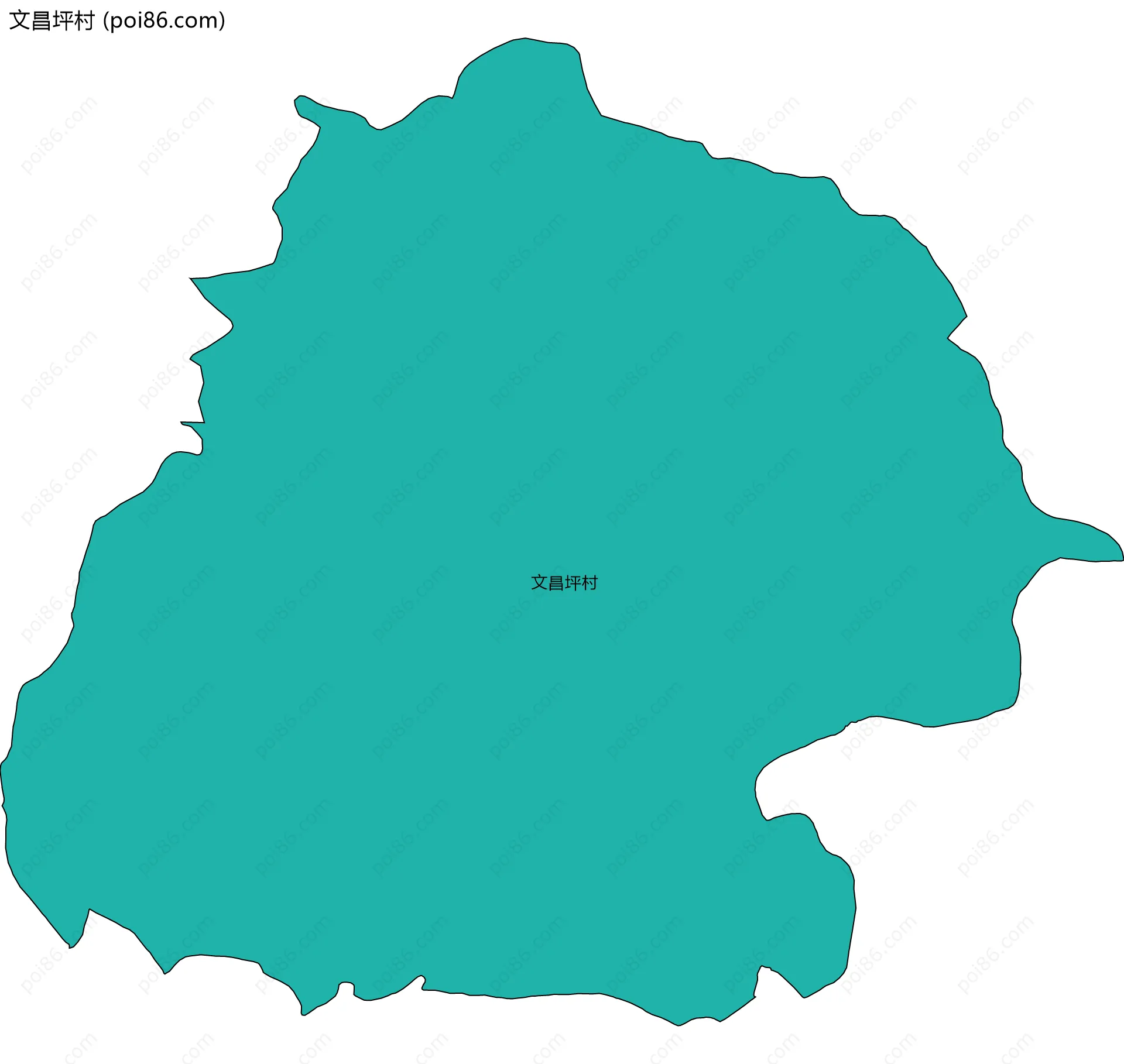 文昌坪村边界地图