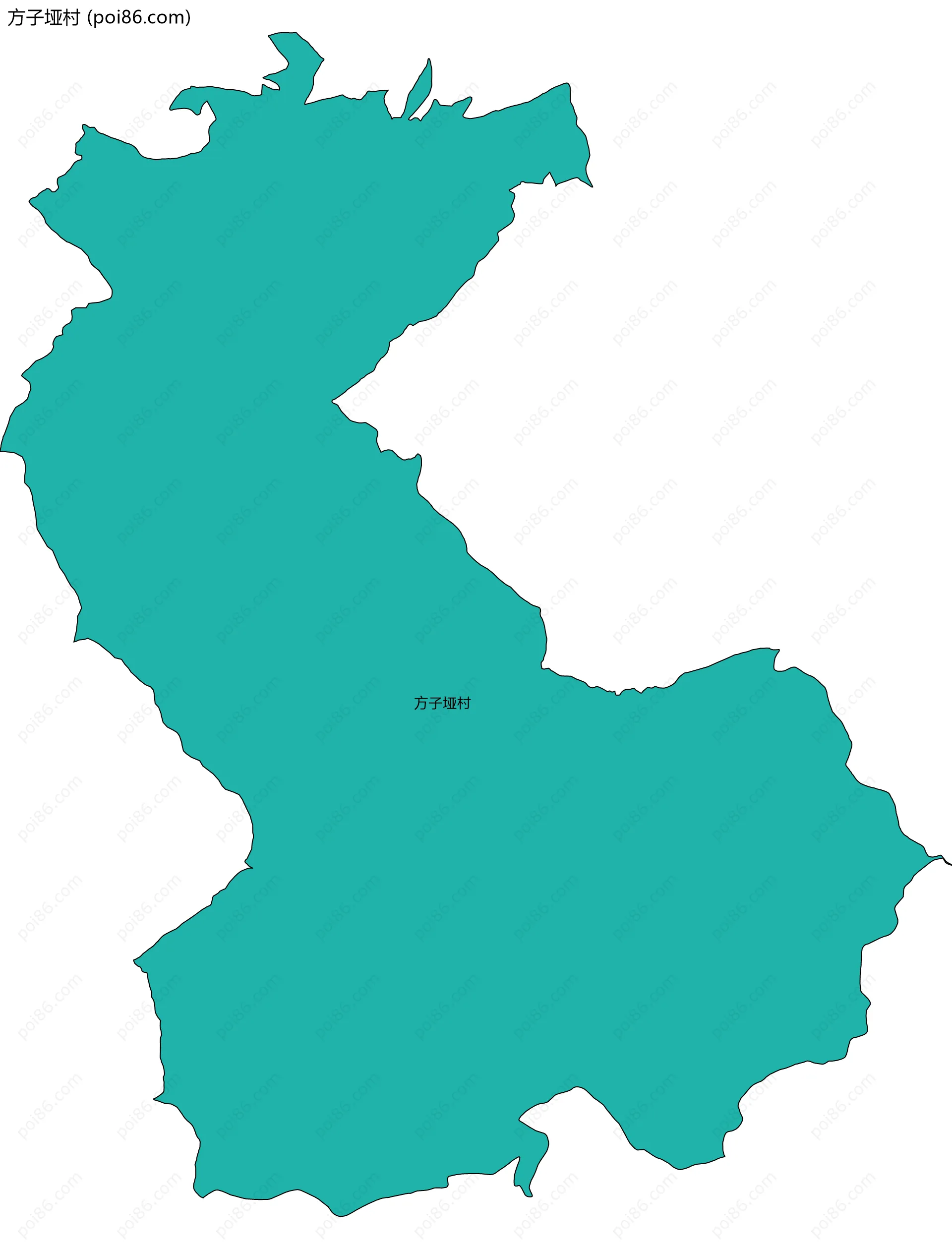 方子垭村边界地图