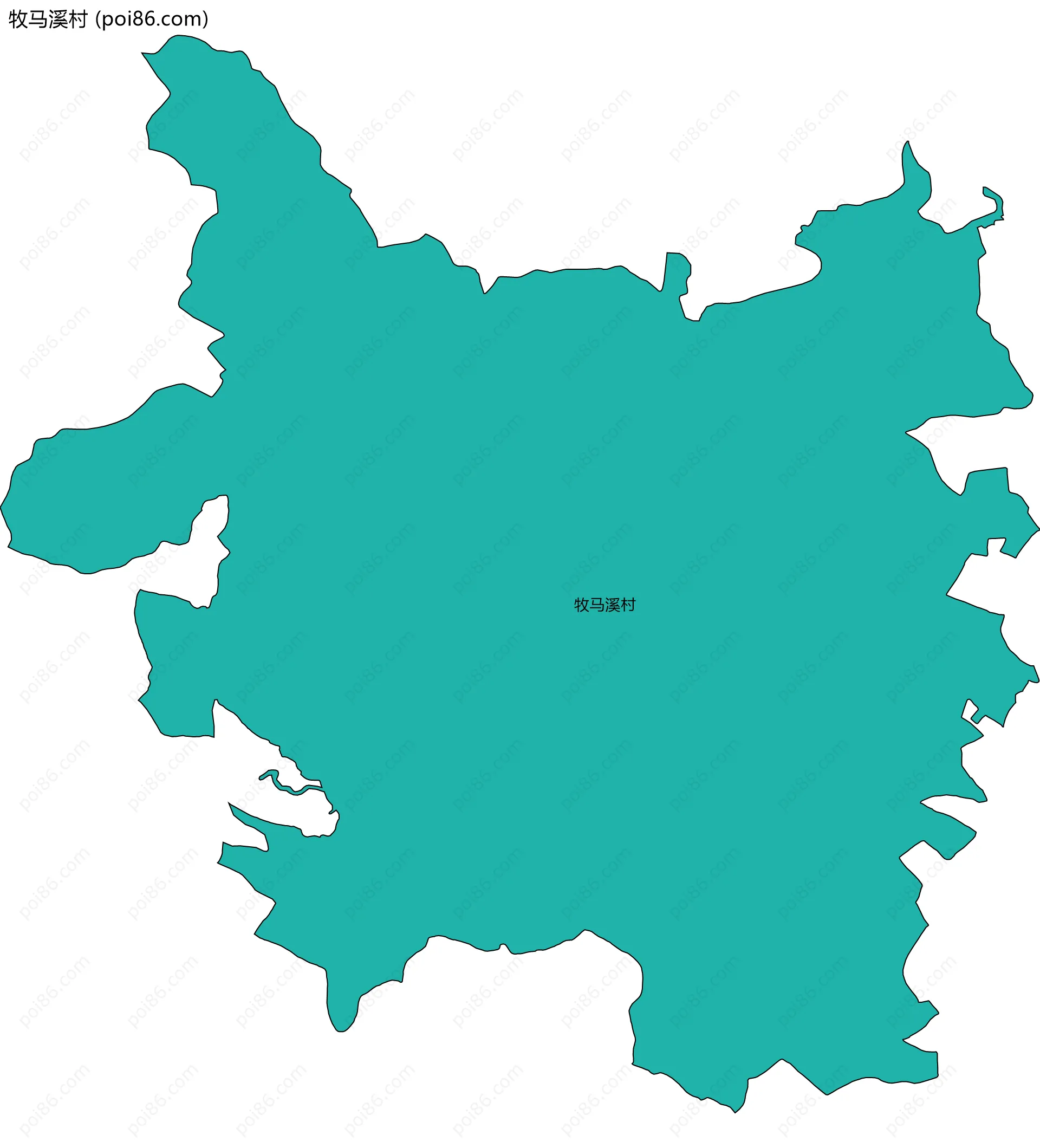 牧马溪村边界地图