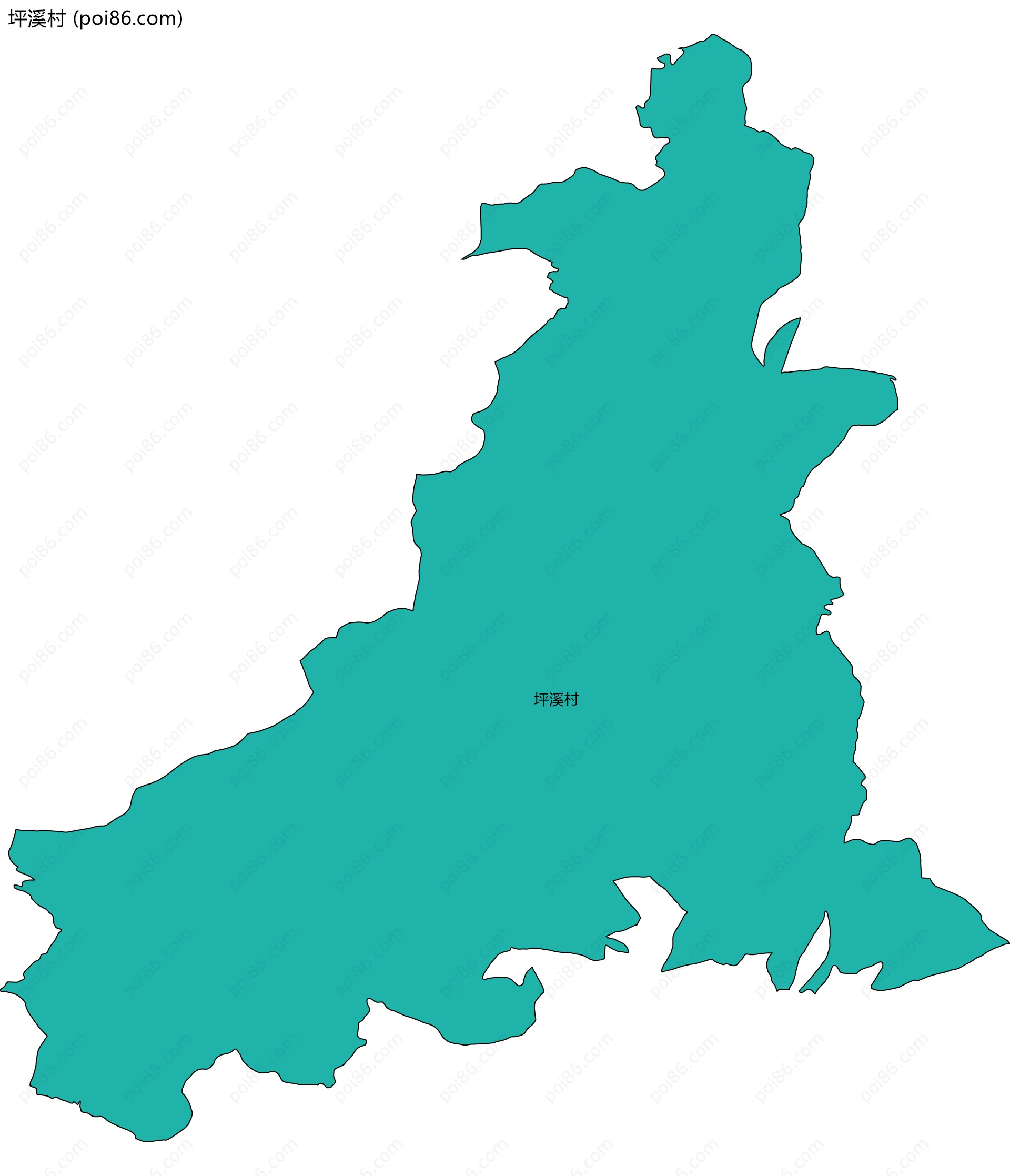 坪溪村边界地图