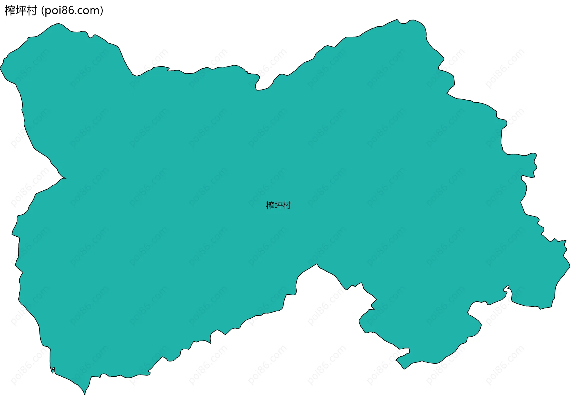 榨坪村边界地图