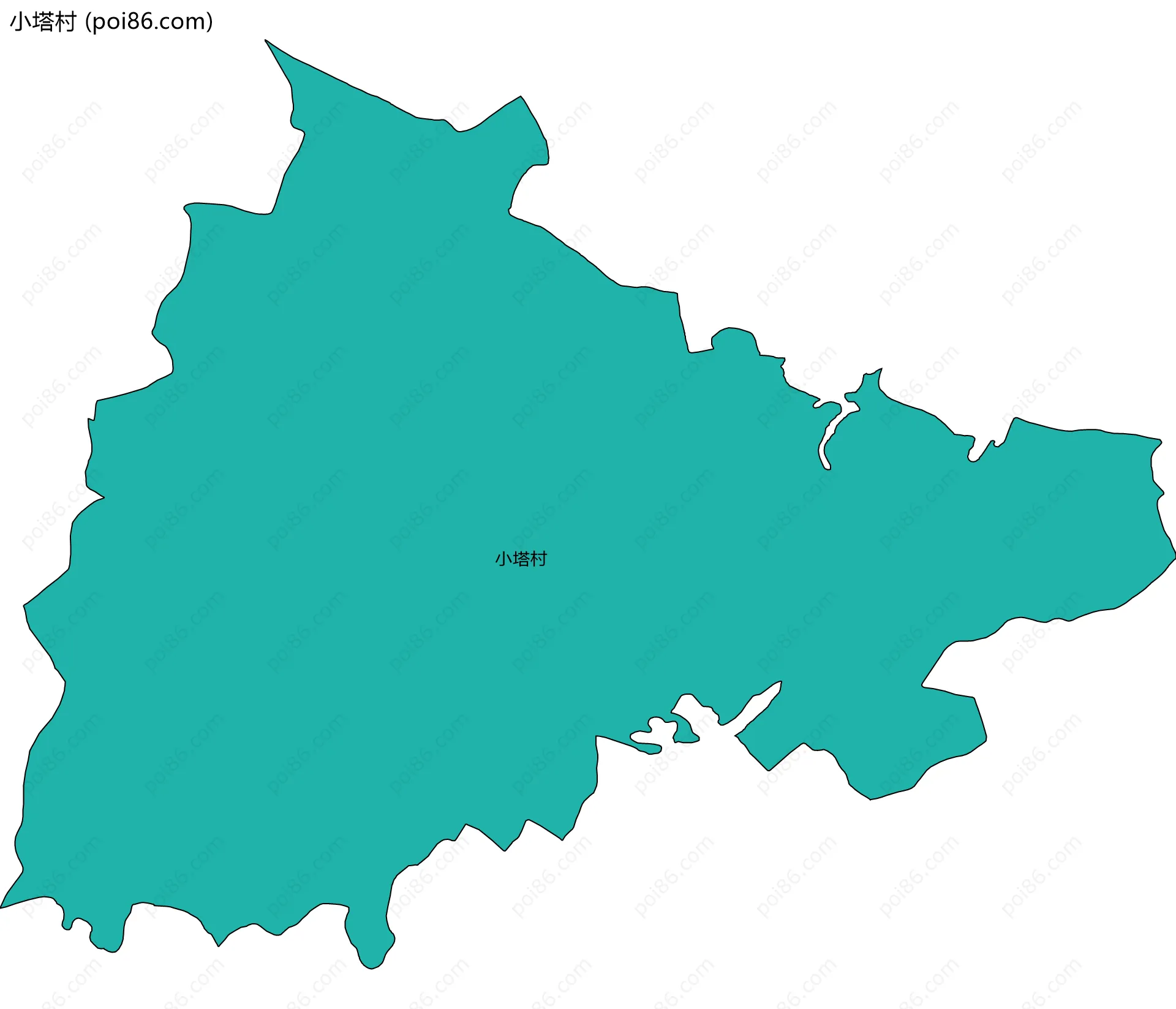 小塔村边界地图