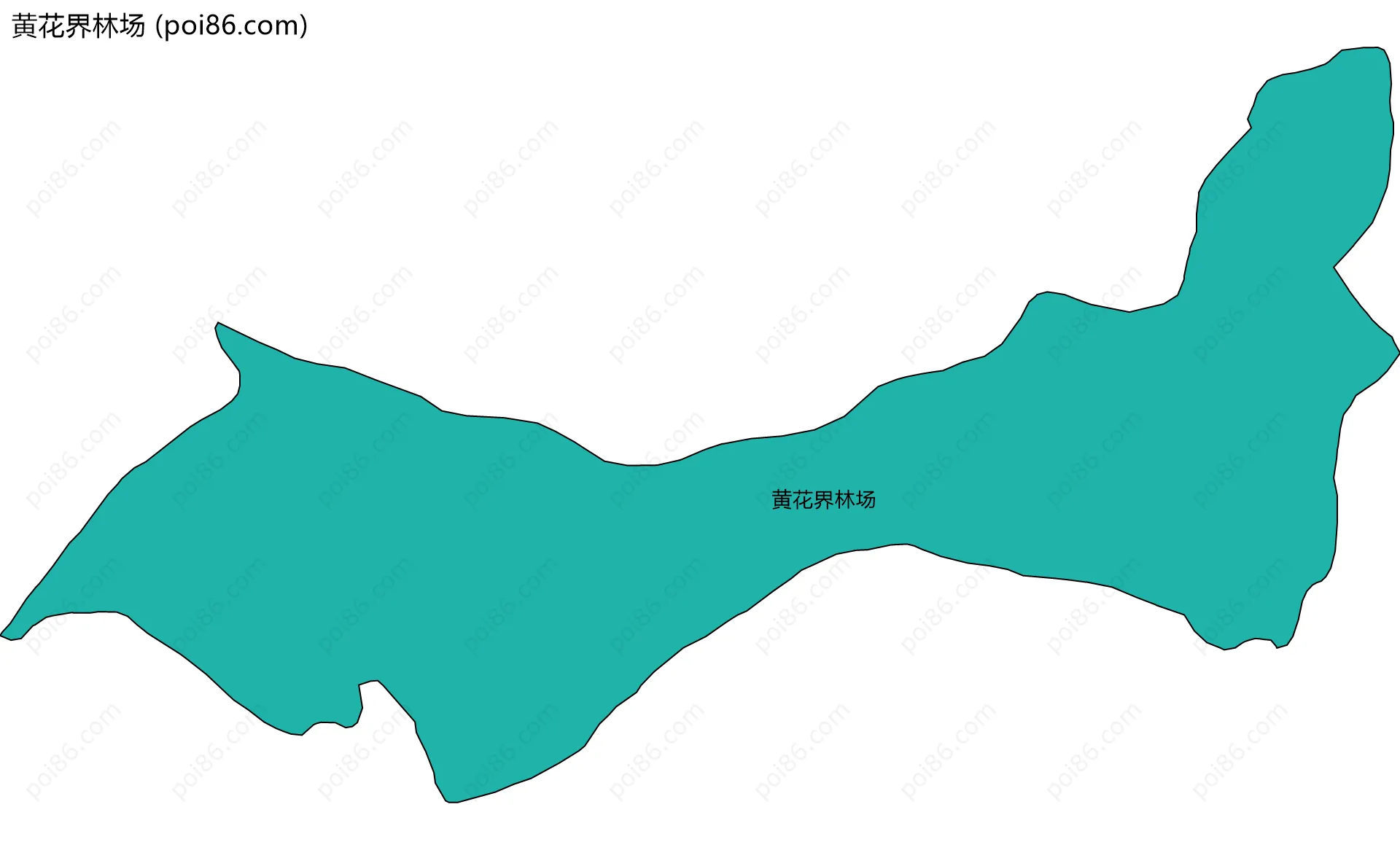 黄花界林场边界地图