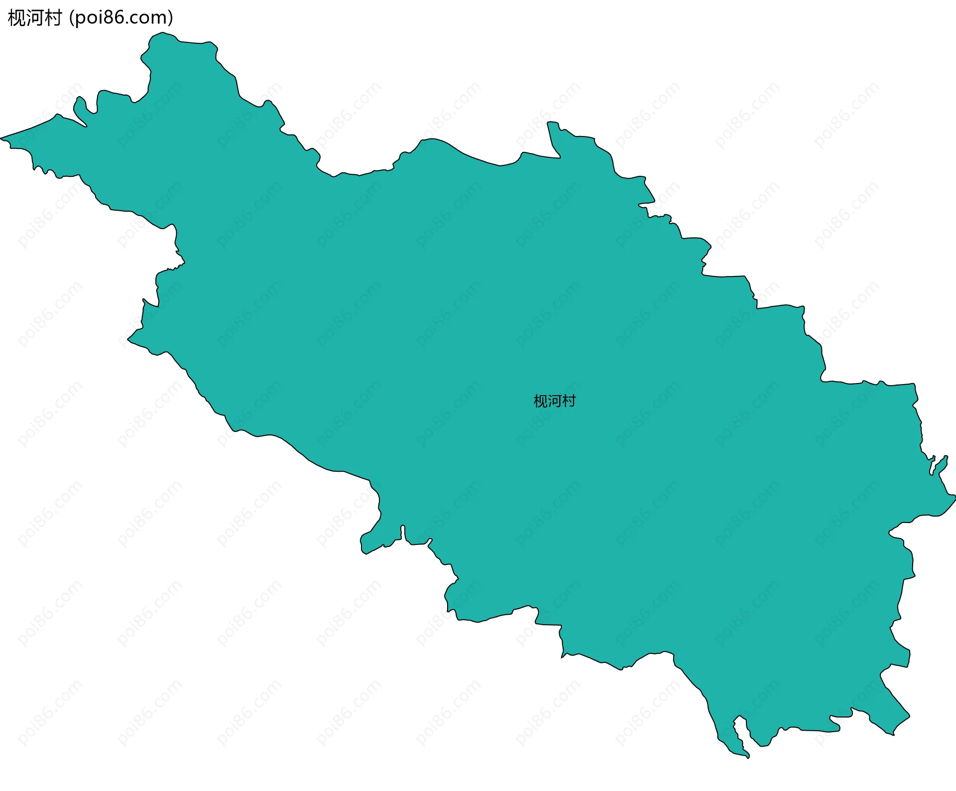 枧河村边界地图