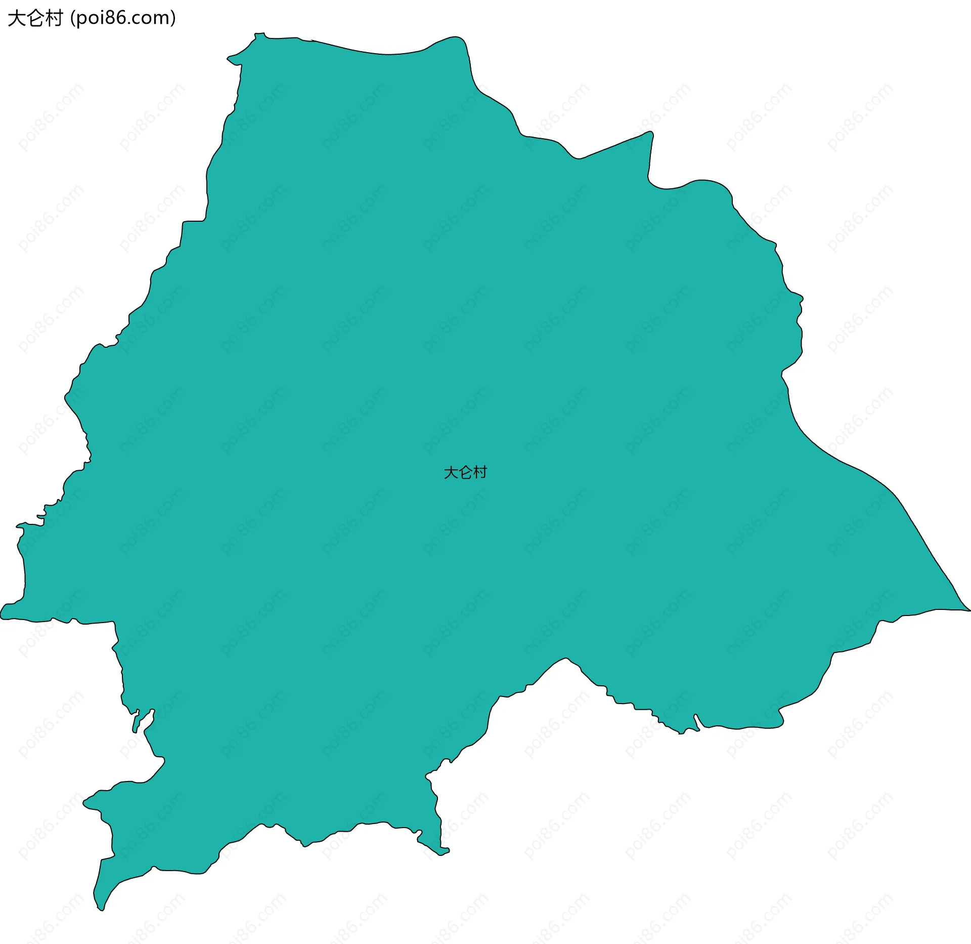 大仑村边界地图