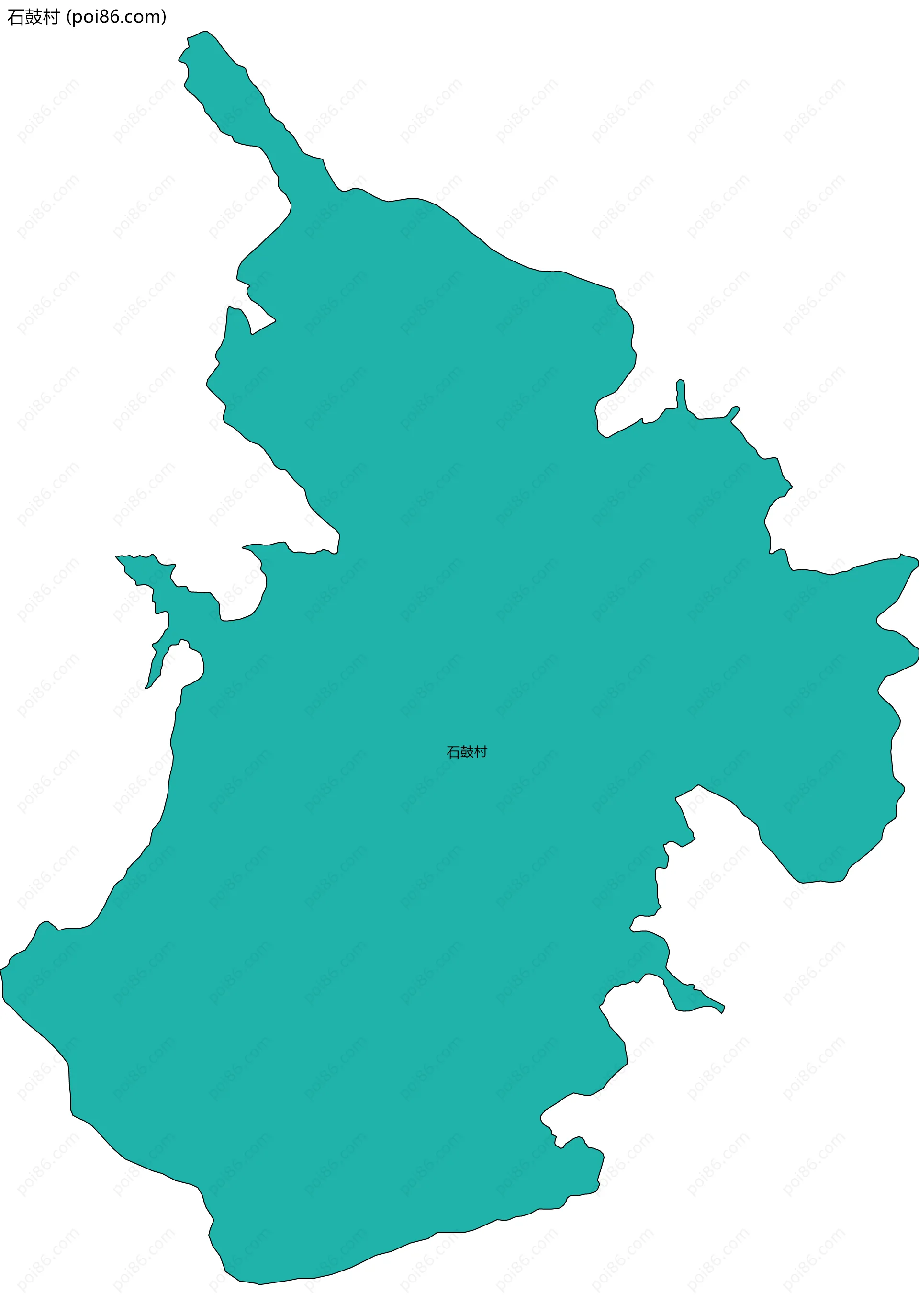 石鼓村边界地图