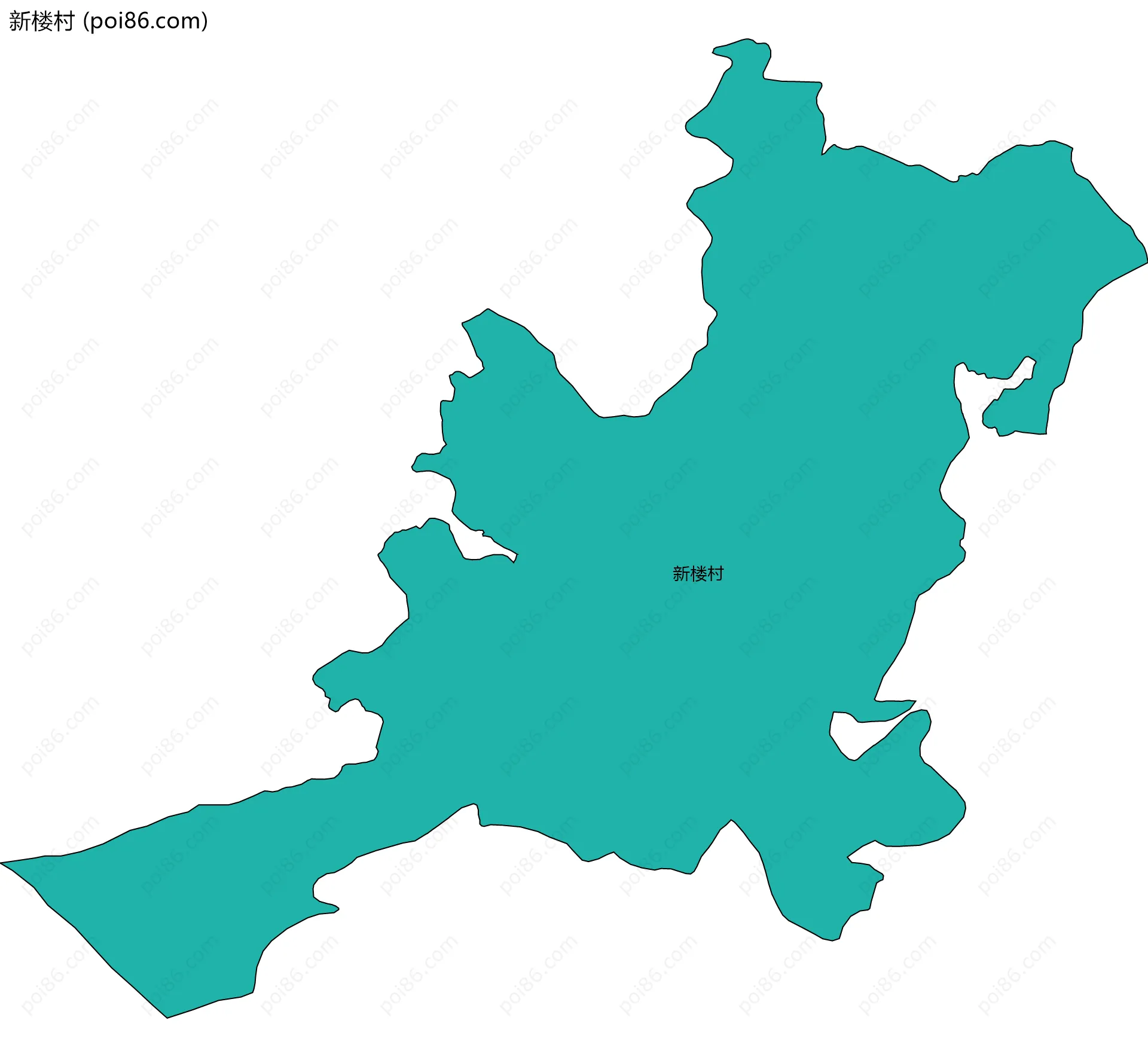 新楼村边界地图