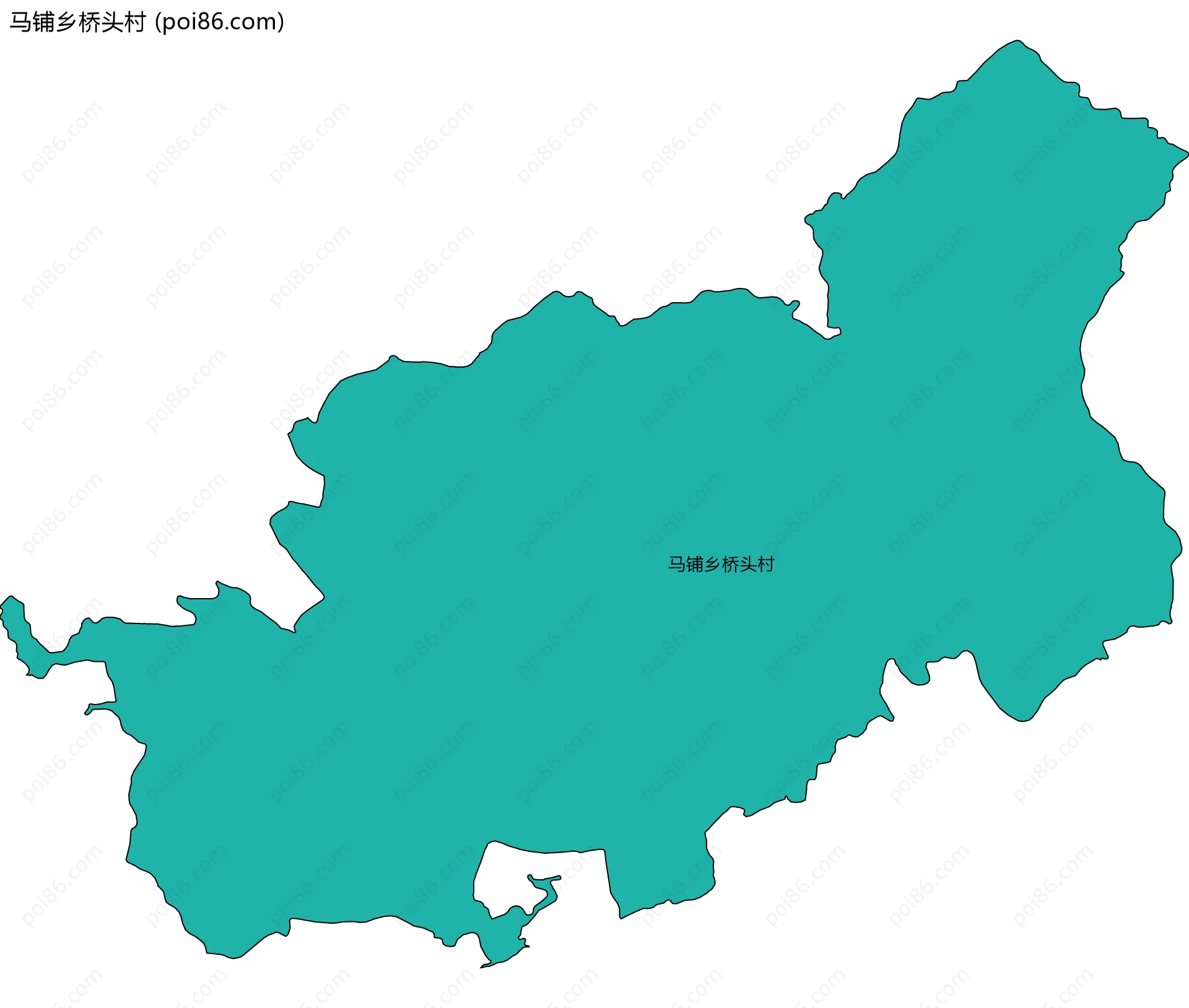 马铺乡桥头村边界地图