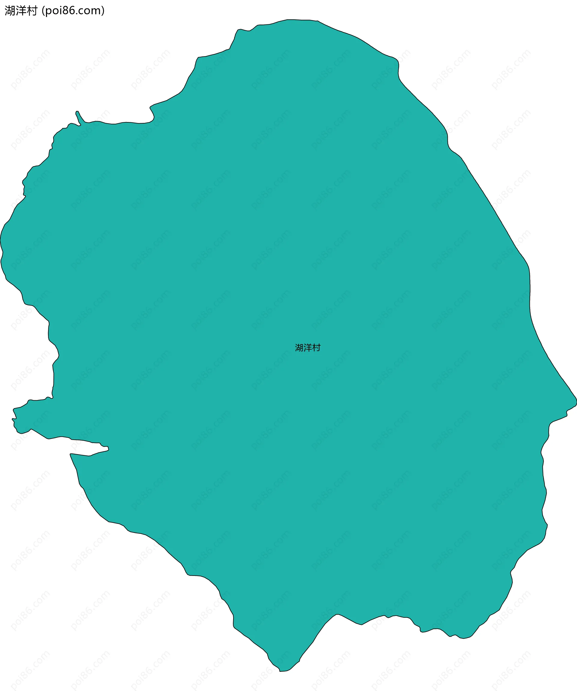 湖洋村边界地图