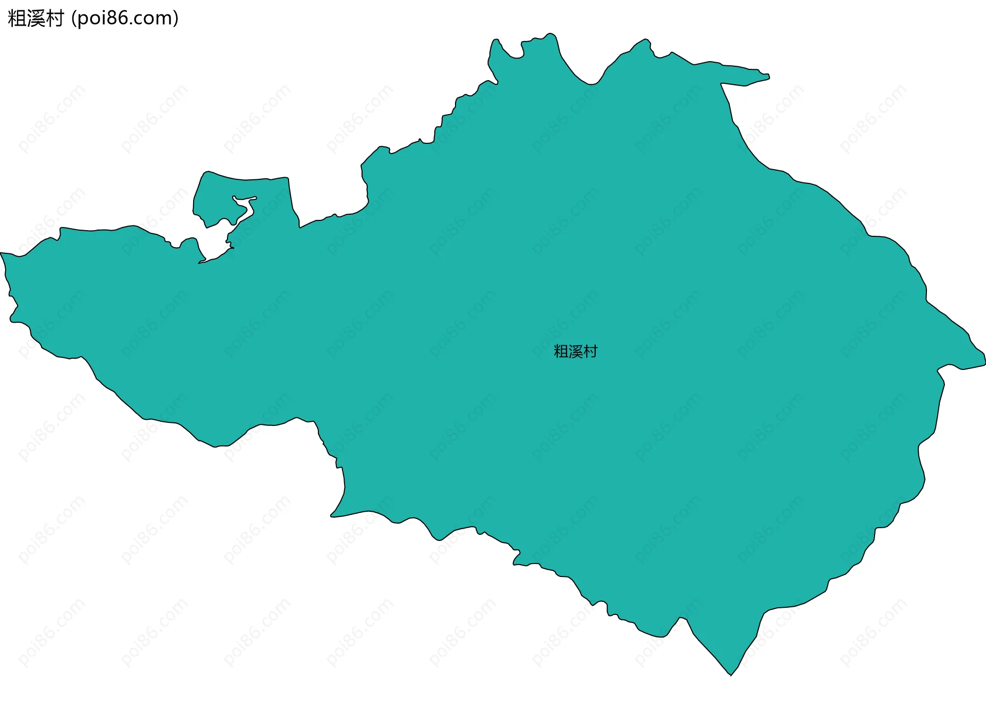 粗溪村边界地图