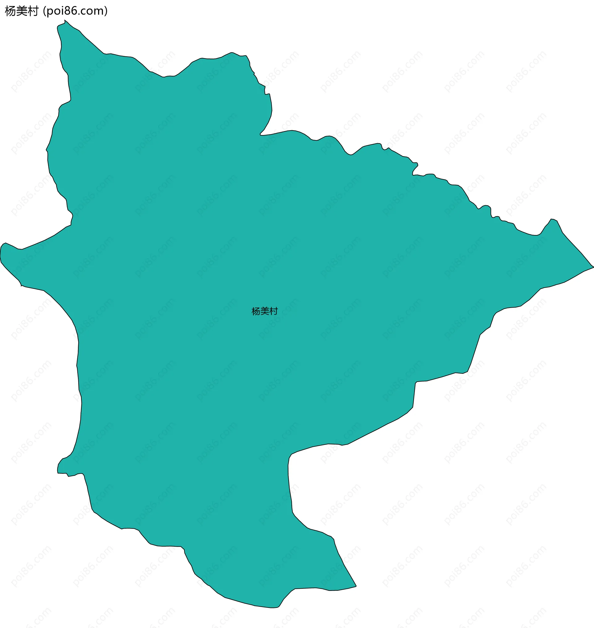杨美村边界地图