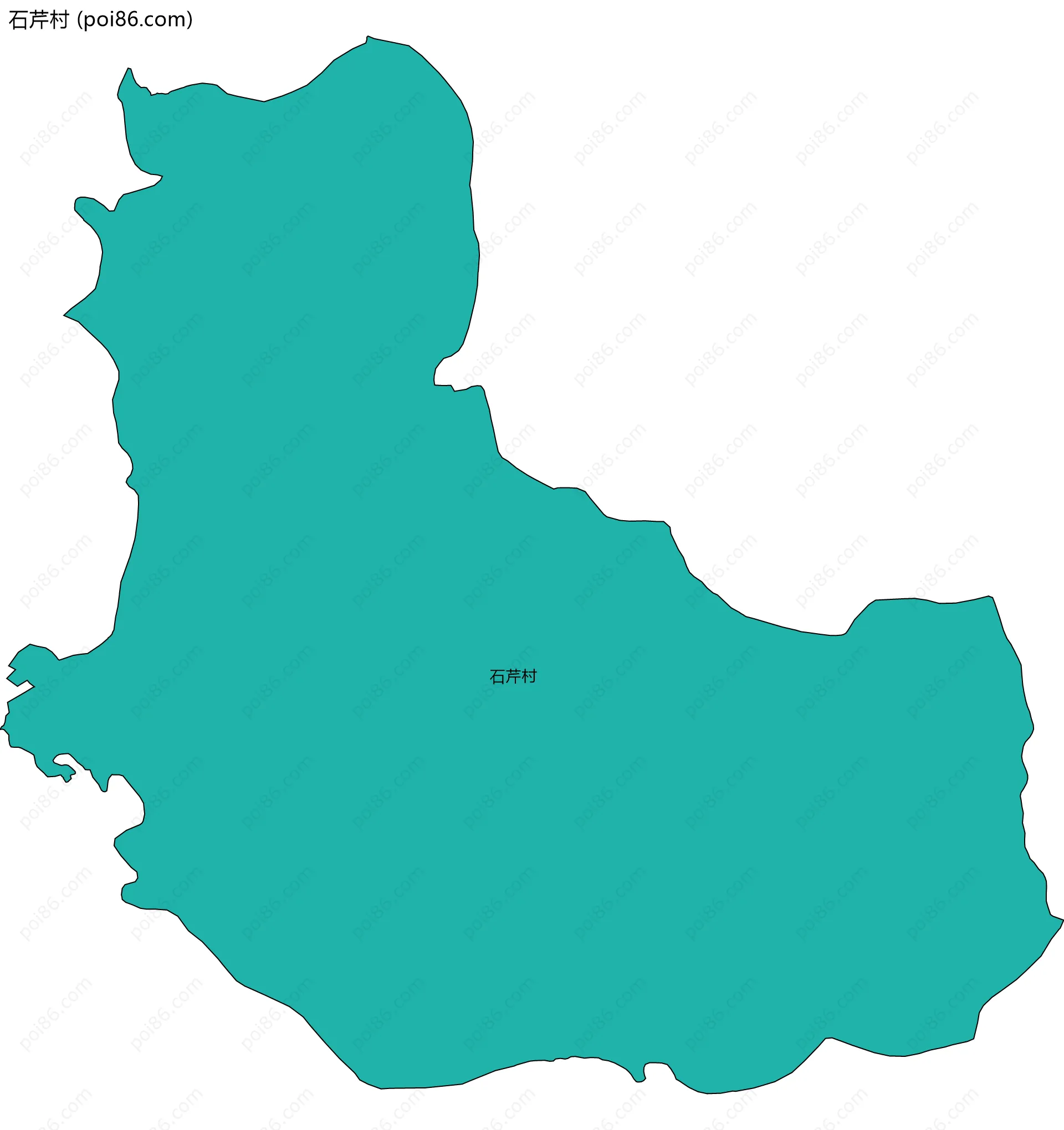 石芹村边界地图