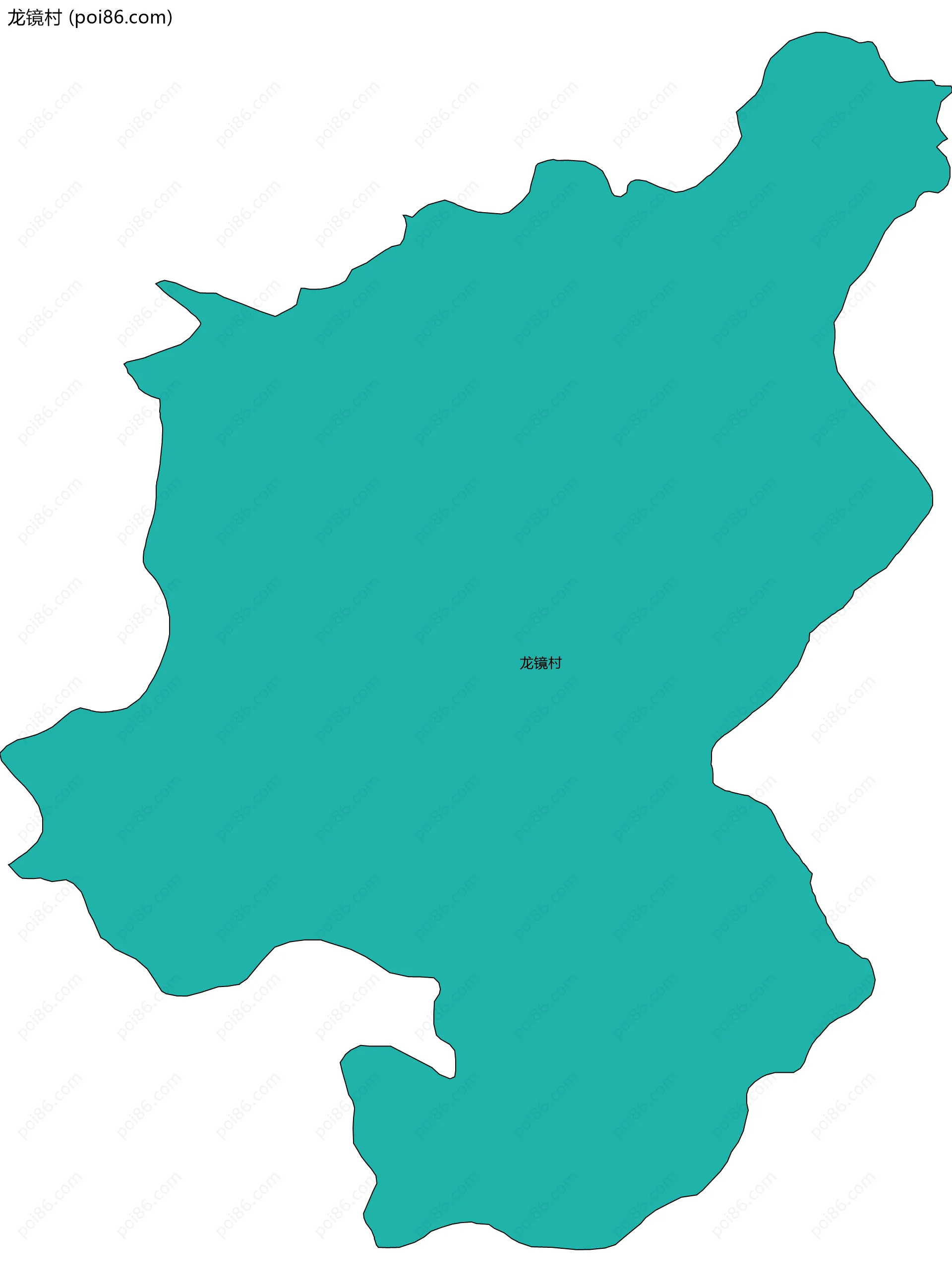 龙镜村边界地图