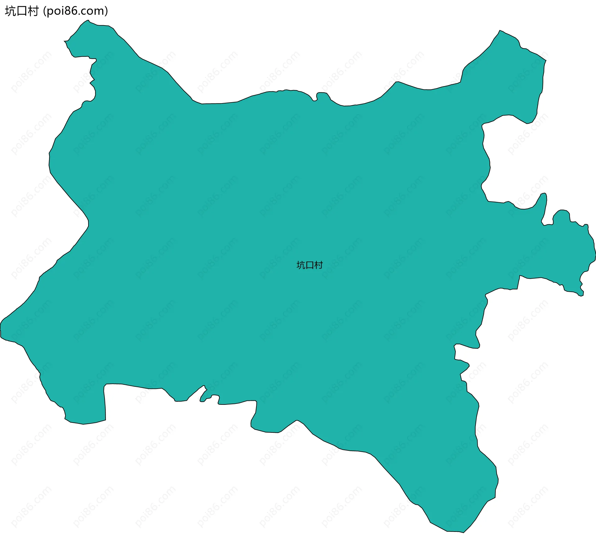 坑口村边界地图