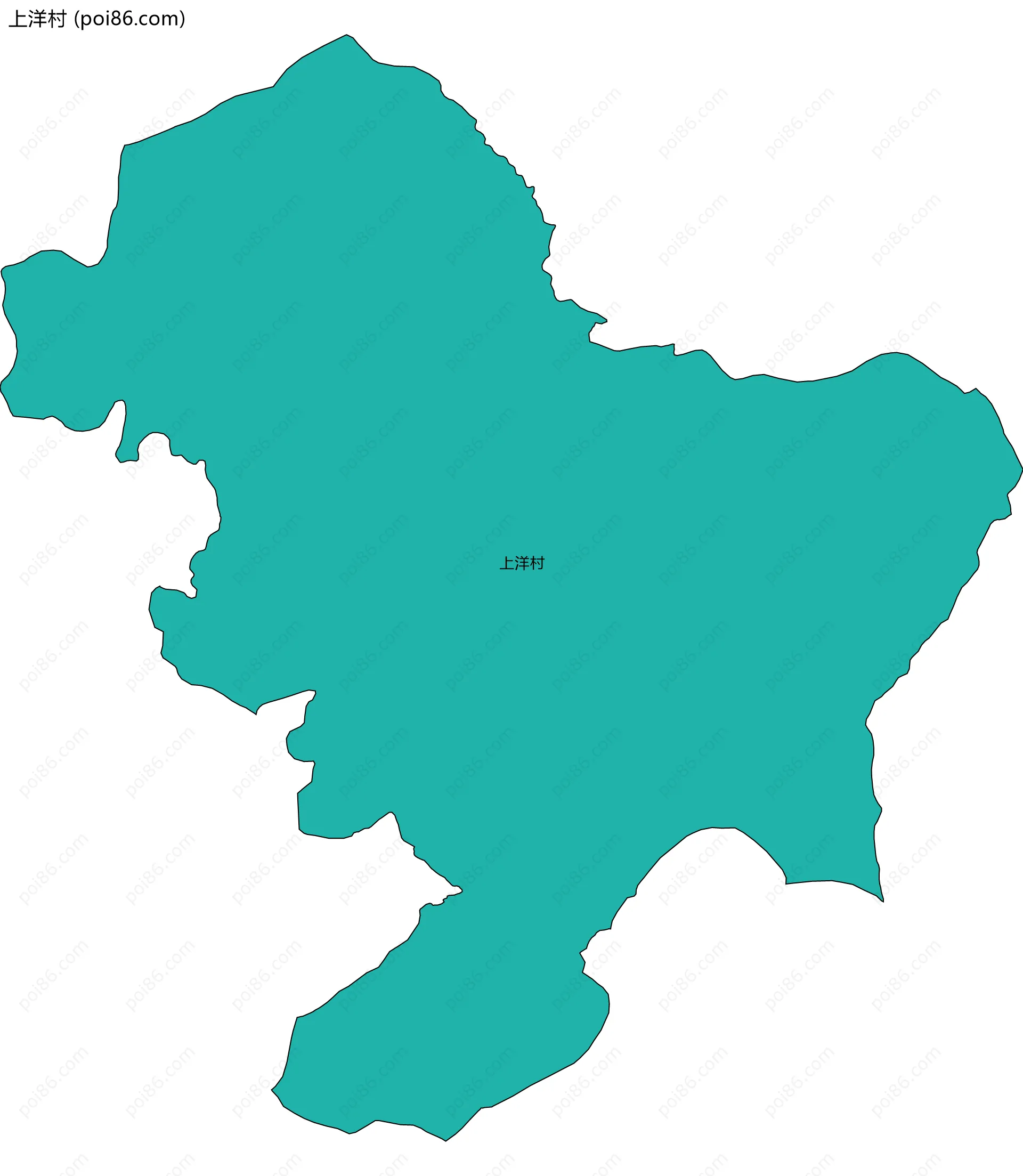 上洋村边界地图