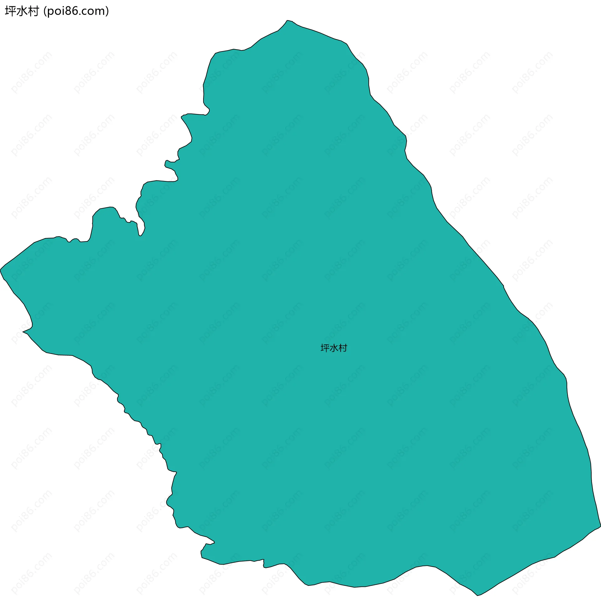 坪水村边界地图