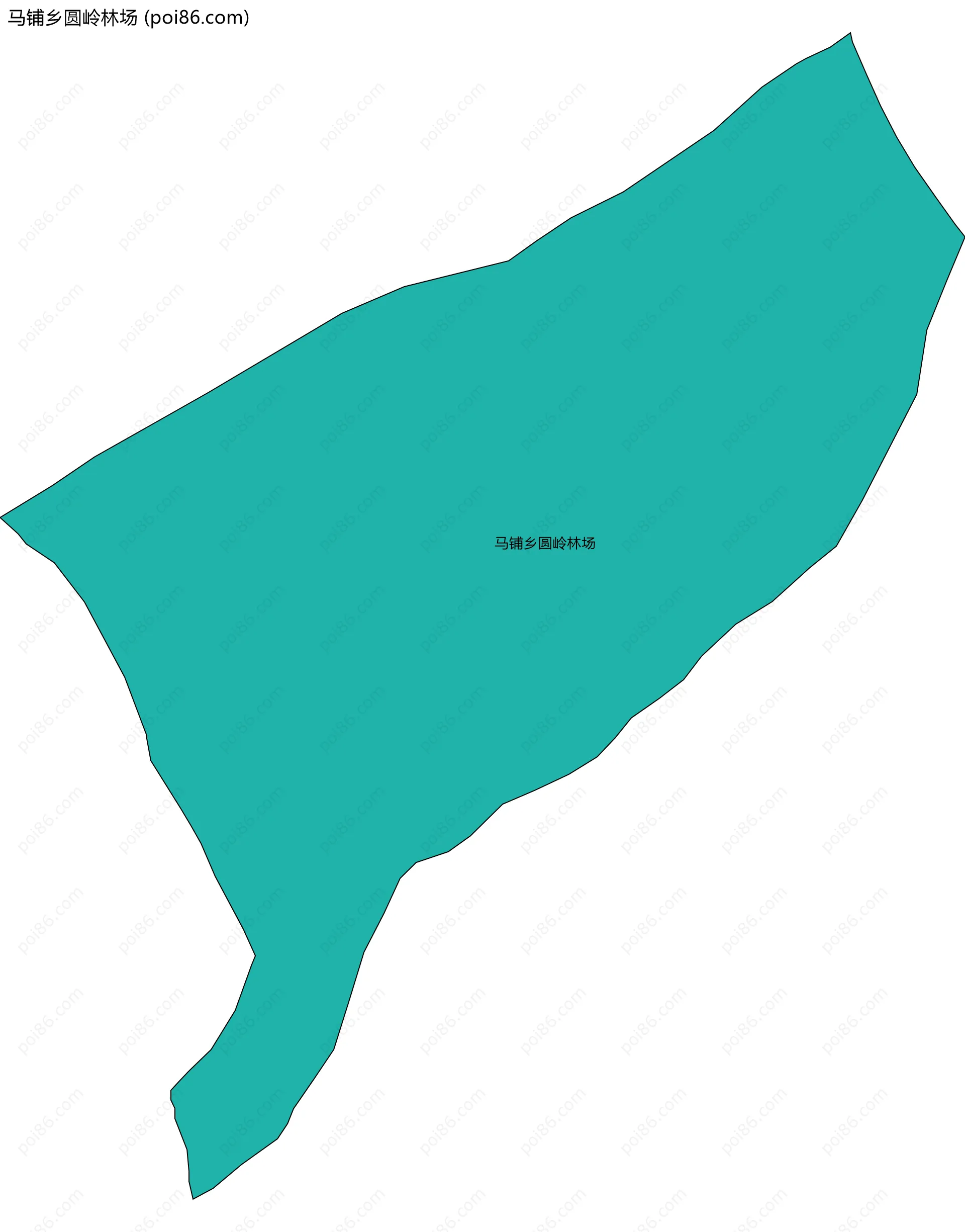 马铺乡圆岭林场边界地图