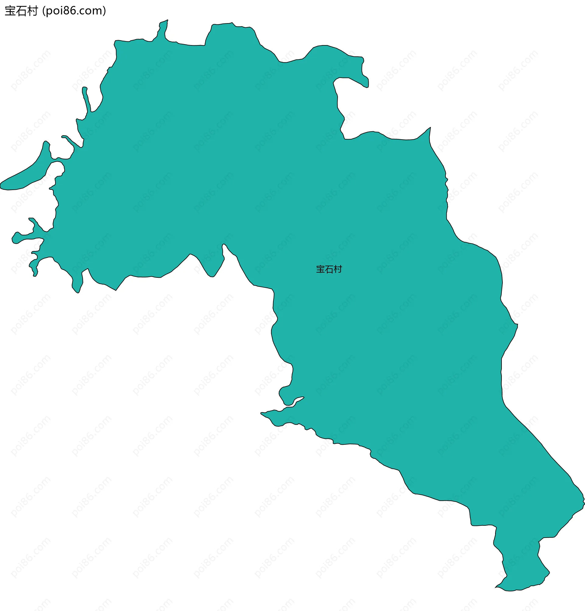 宝石村边界地图