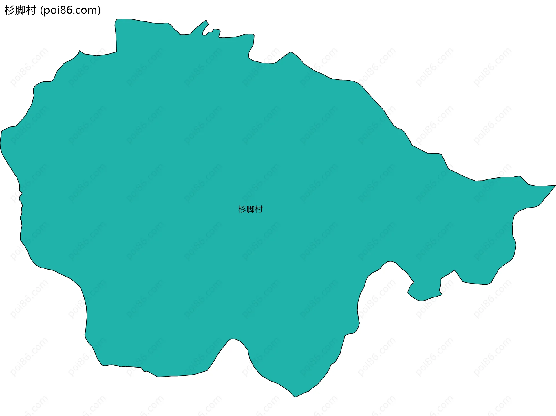 杉脚村边界地图
