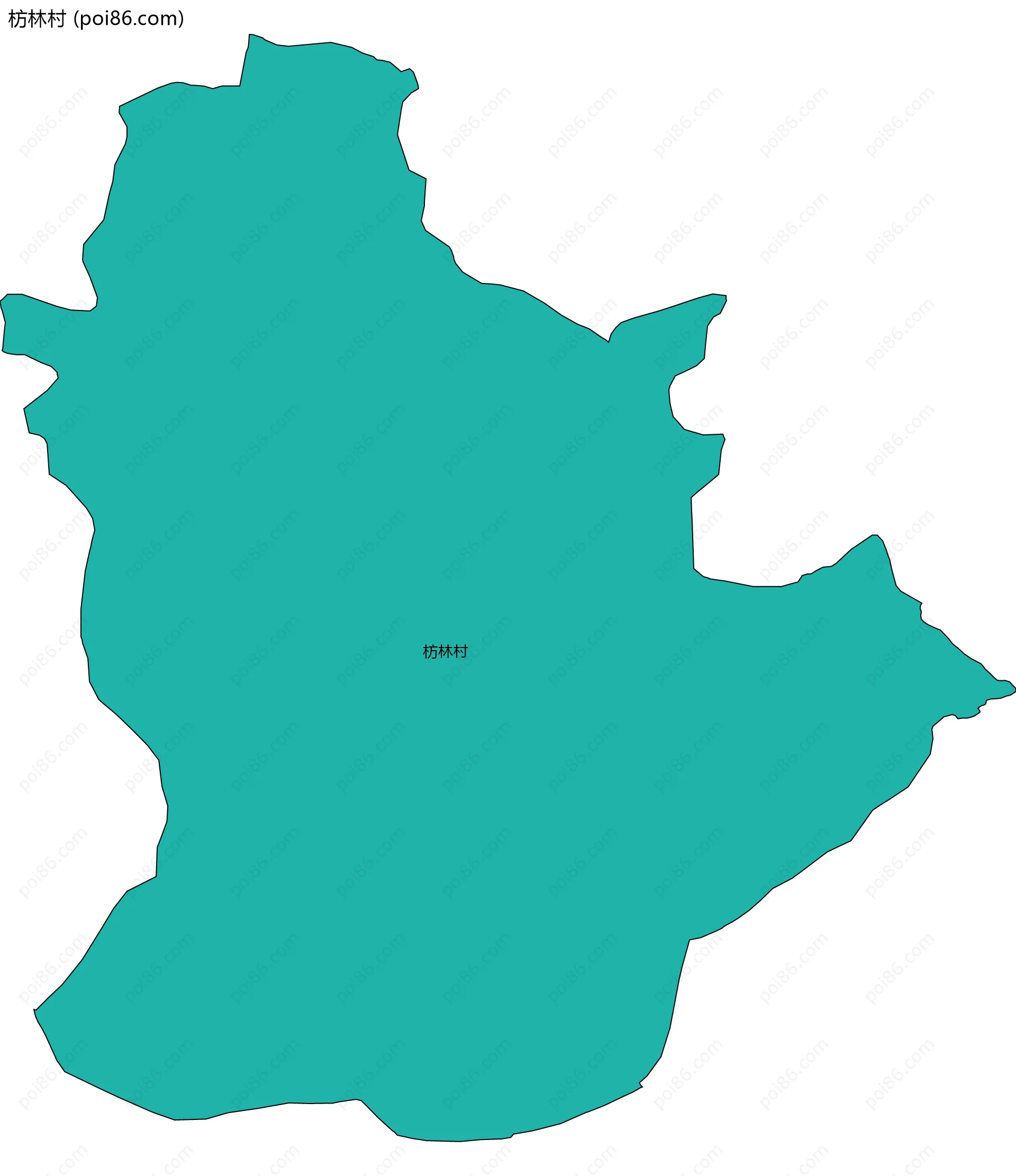 枋林村边界地图